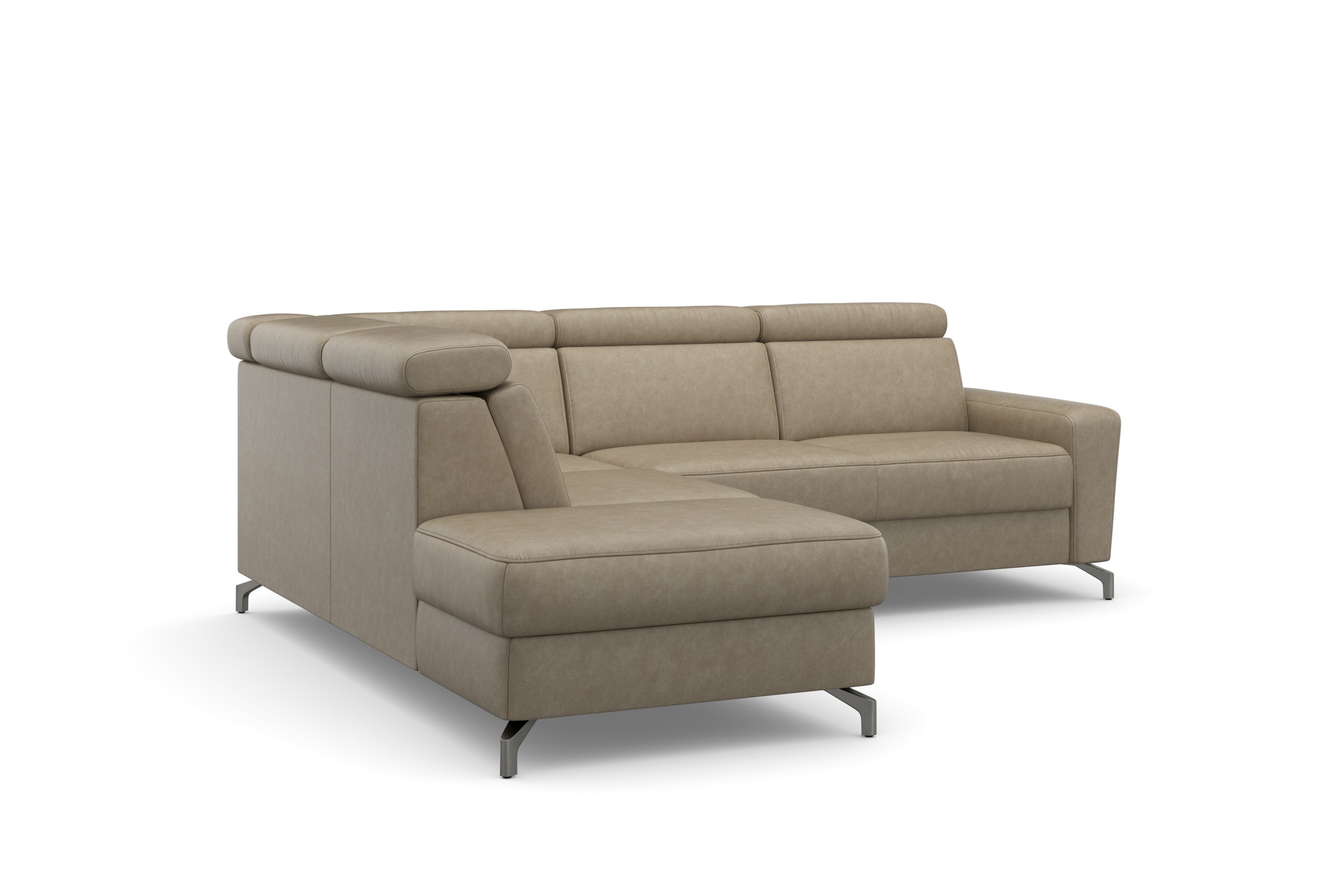 sit&more Ecksofa »Scarlett L-Form«, inklusive Kopfteilverstellung, wahlweise mit Bettfunktion, Bettkasten