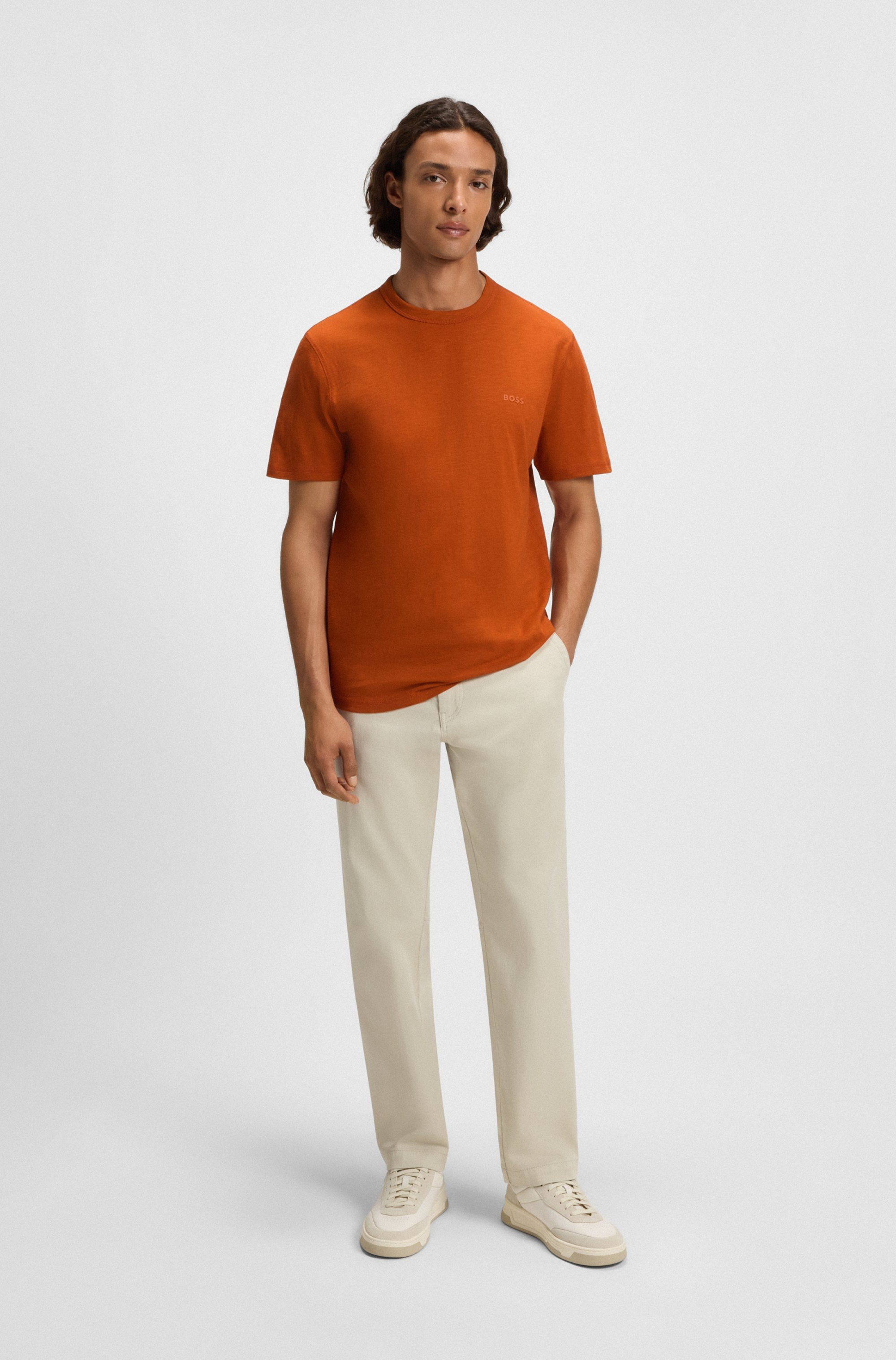 BOSS ORANGE T-Shirt »Tegood« Rundhalsausschnitt, Regular Fit, Logoschriftzug