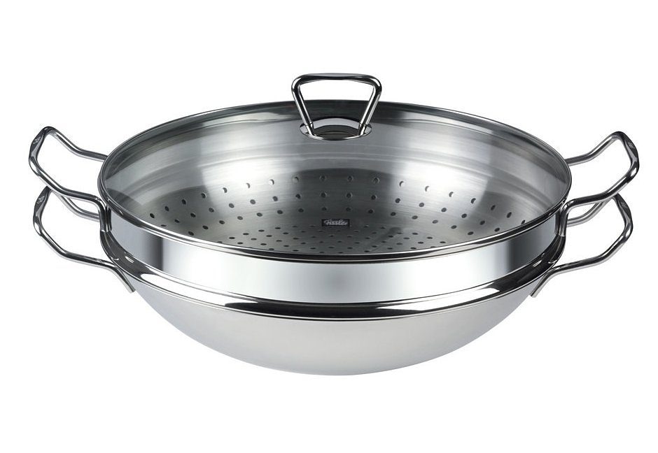 Fissler Wok »Nanjing«, Edelstahl 18/10, 36 Rechnung tlg.), Induktion kaufen Ø cm, (1 auf