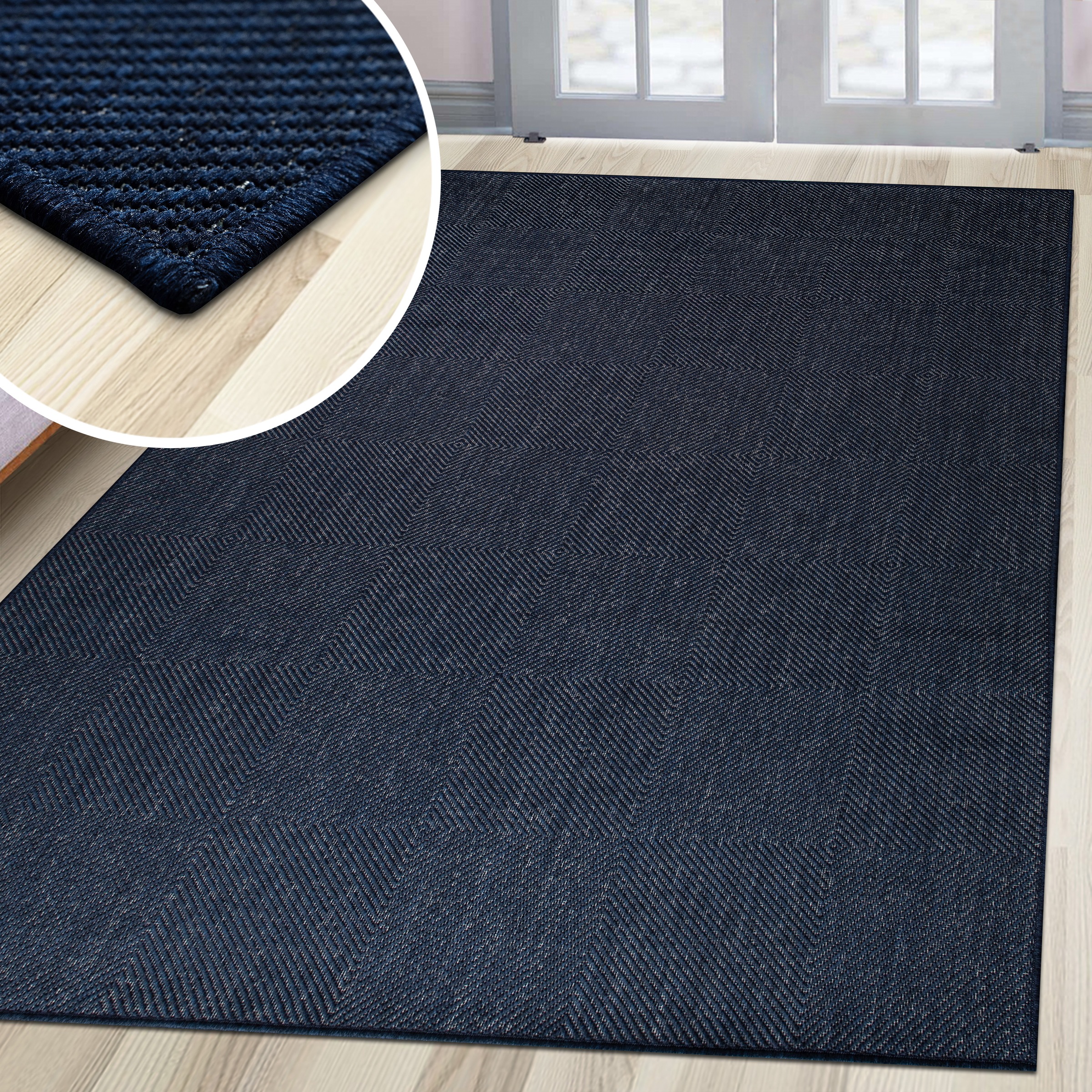 my home Teppich »Anna, auch als Läufer erhältlich«, rechteckig, 3 mm Höhe, In- und Outdoor geeignet, Sisal-Optik, Wetterfest & UV-beständig