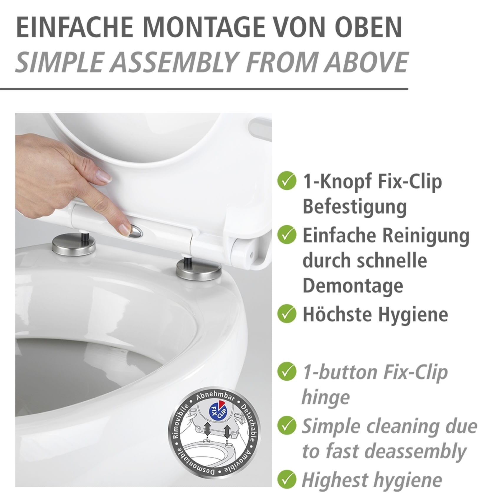 WENKO WC-Sitz »Terrazzo High Gloss« 1 Stk. tlg. Thermoplast