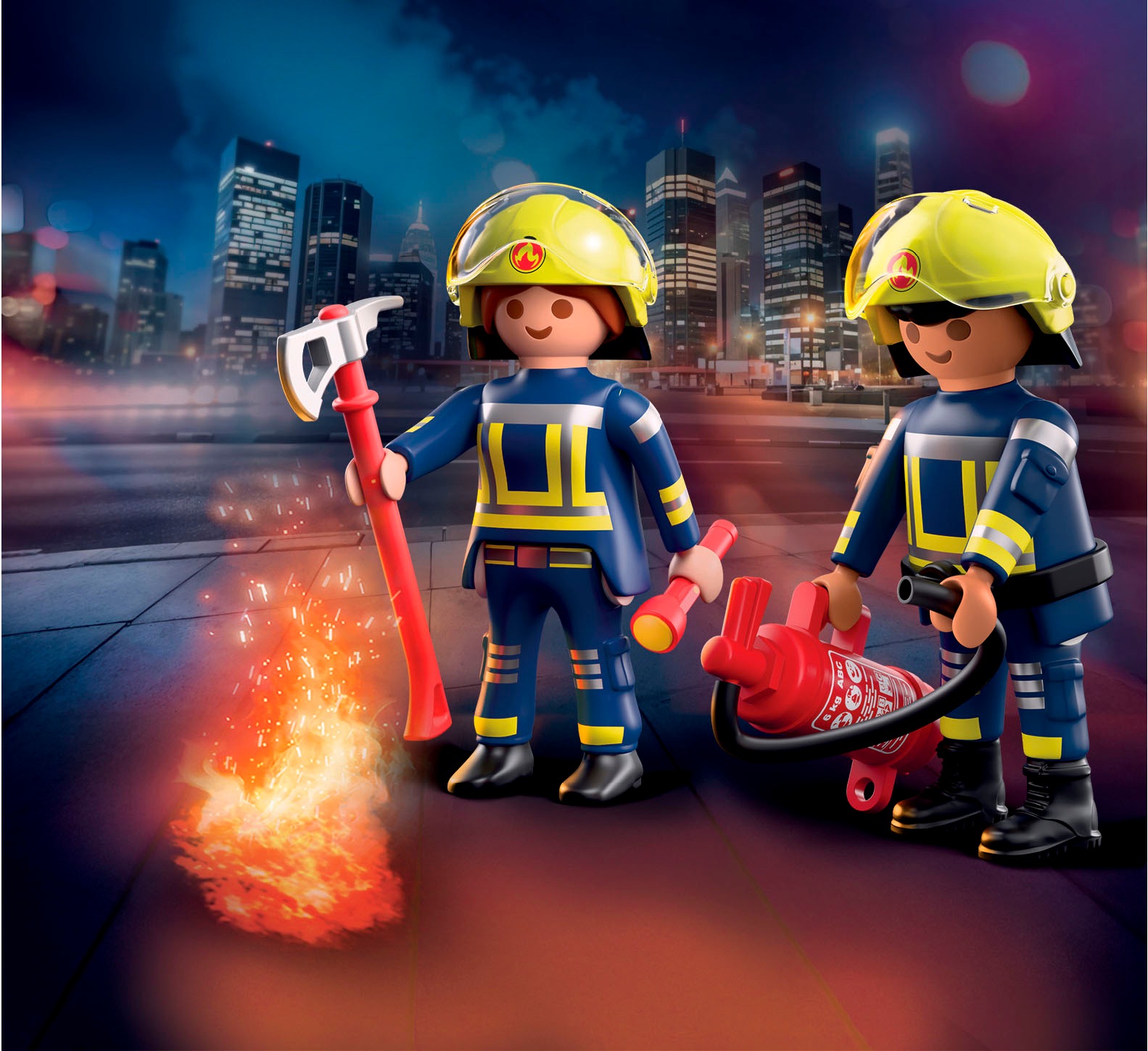 Playmobil® Konstruktions-Spielset »Feuerwehr (71885), Duo Pack«, (10 St.), Made in Europe