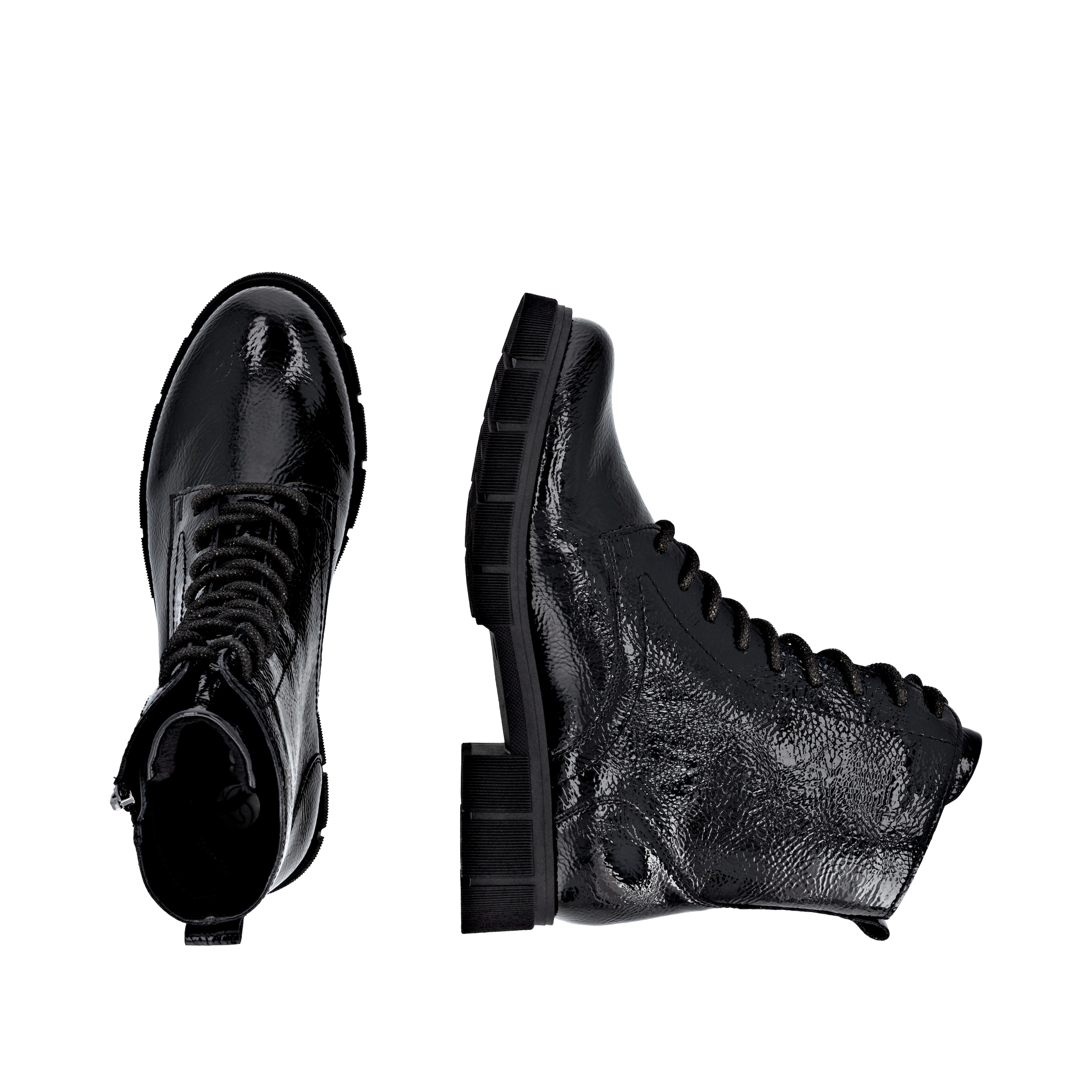 Remonte Schnürstiefelette, Schnürboots, Stiefelette, Profilsohle, mit Glitzer-Schnürsenkel