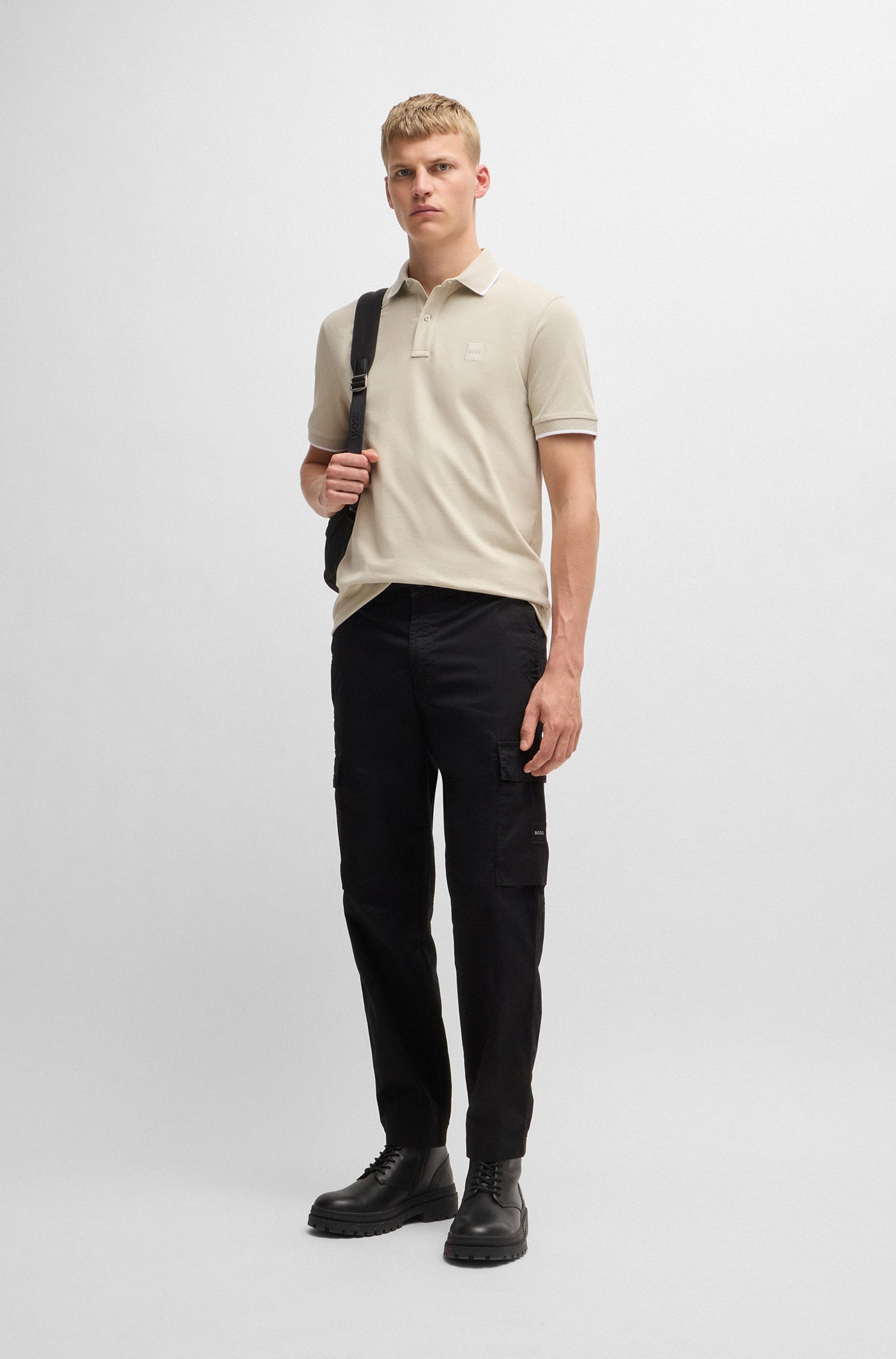 BOSS ORANGE Poloshirt »Passertip« mit BOSS Logo-Badge