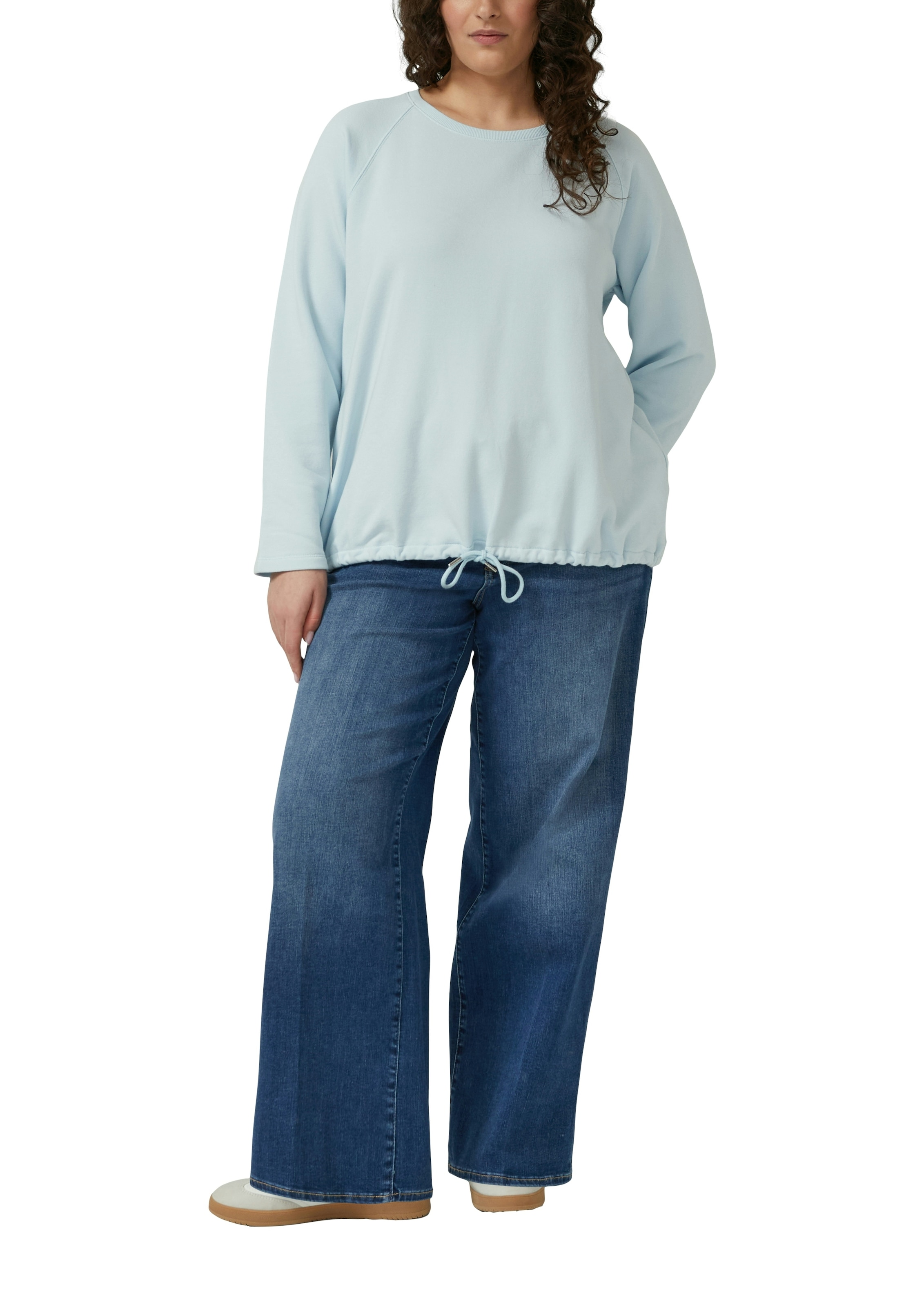 s.Oliver CURVE Sweater , mit Bindeband am Rumpf/Große Größen
