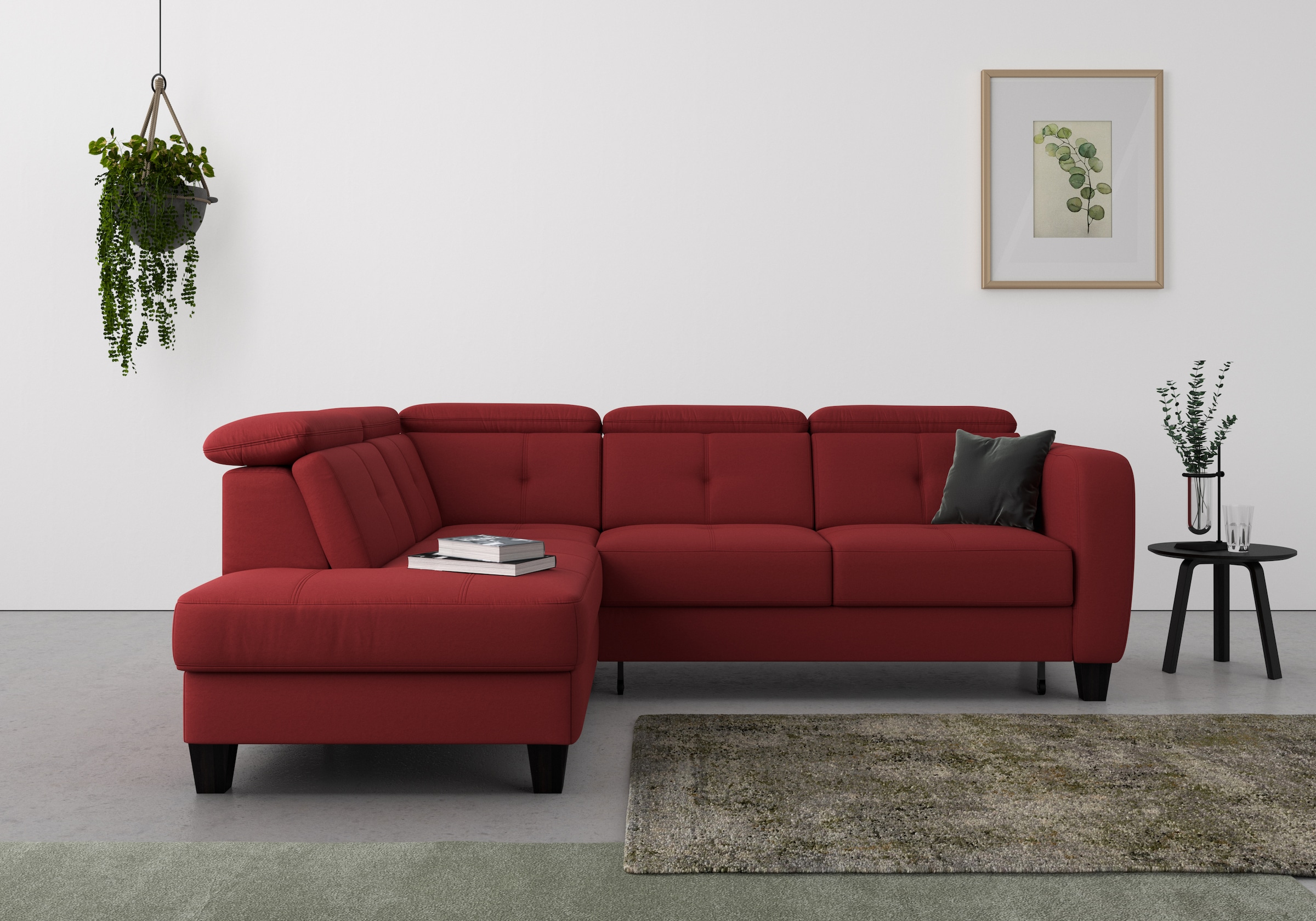 sit&more Ecksofa Belluci L-Form, inklusive Federkern, wahlweise mit Bettfun günstig online kaufen