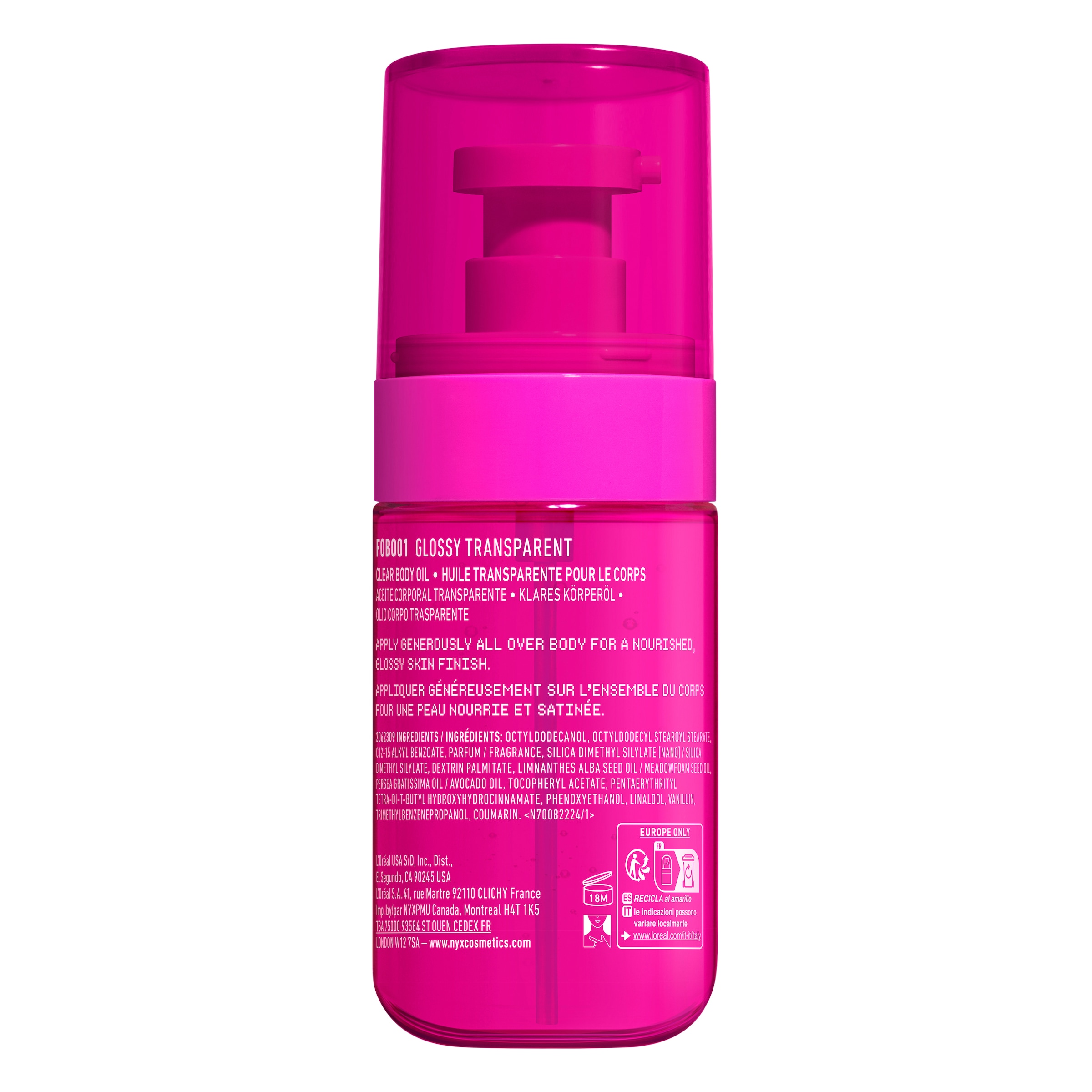 NYX PROFESSIONAL MAKEUP Körperöl »FAT OIL BODY OIL SUGA BADDIE« für strahlenden Glow am Körper, duftet nach Vanilla & Cream