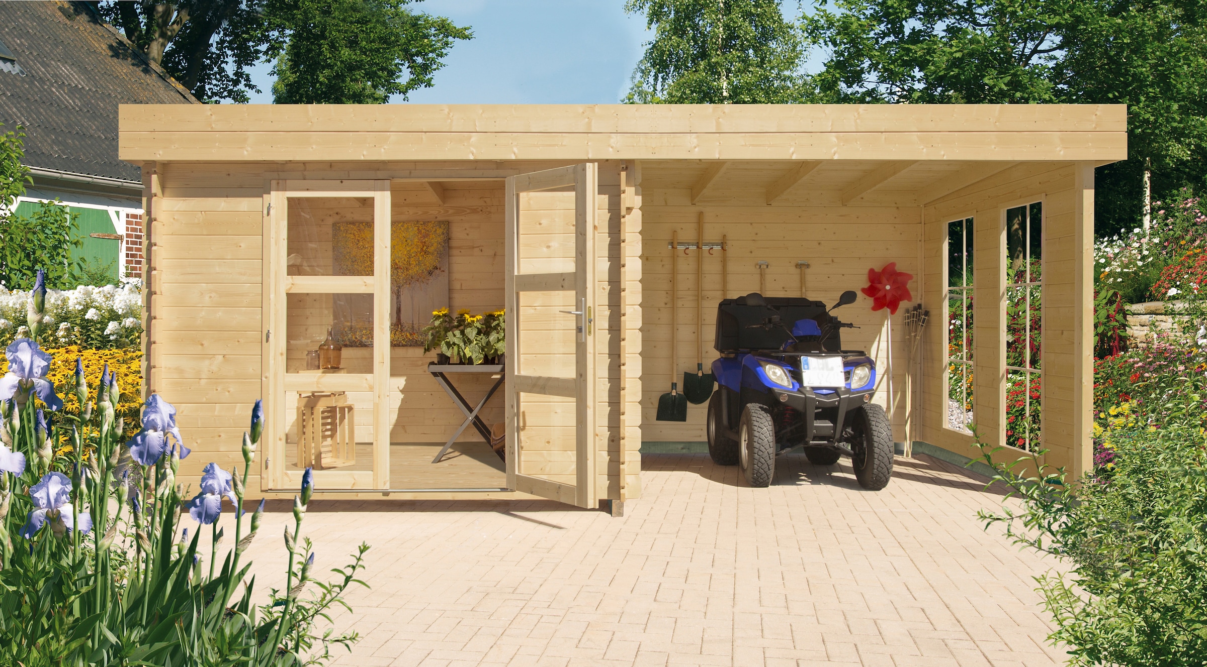 Kiehn-Holz Gartenhaus »Acrux 1«, (Set)