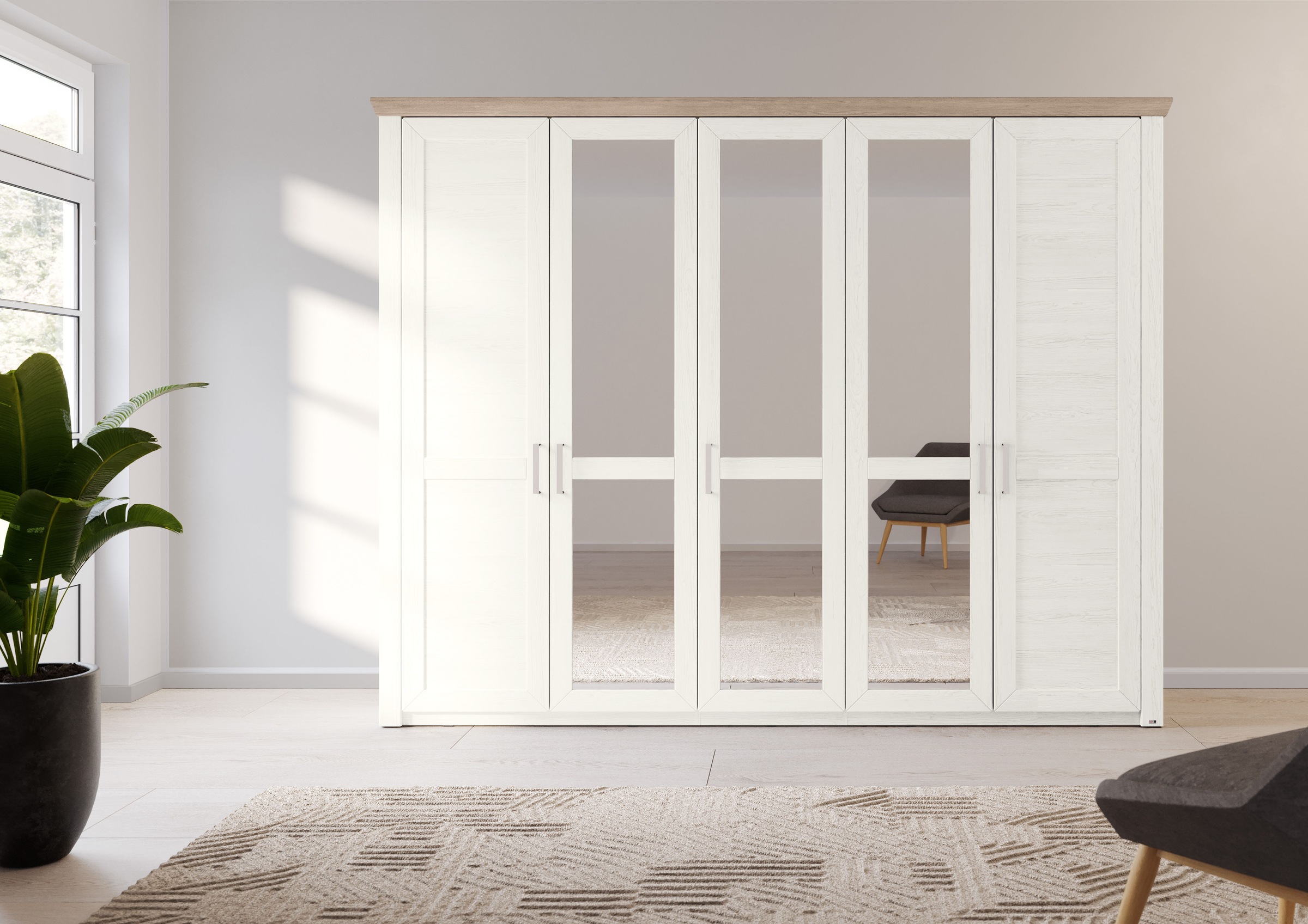 set one by Musterring Kleiderschrank »York Schlafen«, (2 St.), mit Holz- un günstig online kaufen