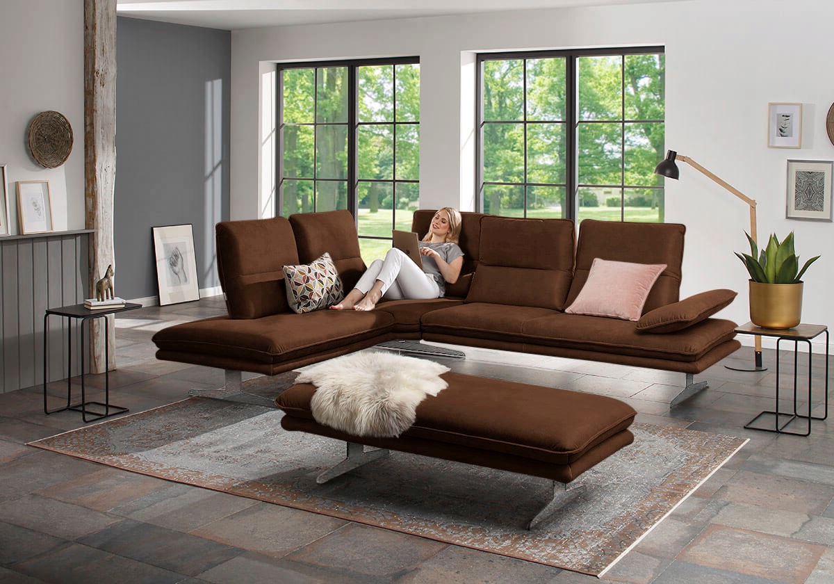 W.SCHILLIG Ecksofa »broadway, Designsofa, mit tollem Sitzkomfort, L-Form«, günstig online kaufen