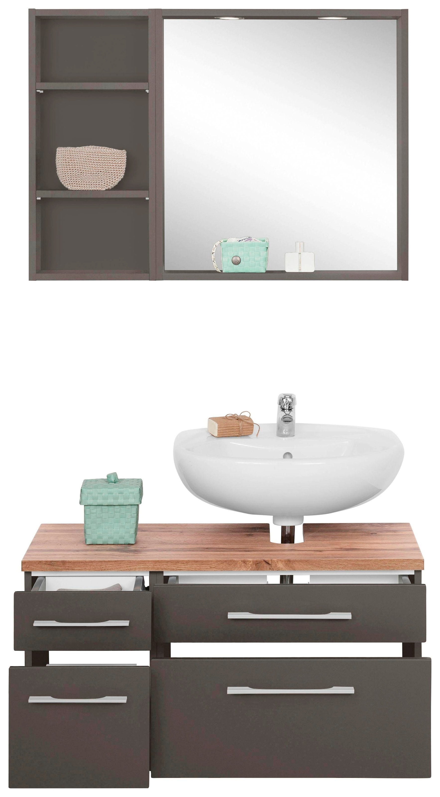 welltime Badmöbel-Set »Davos« 3 Stk. tlg. günstig online kaufen