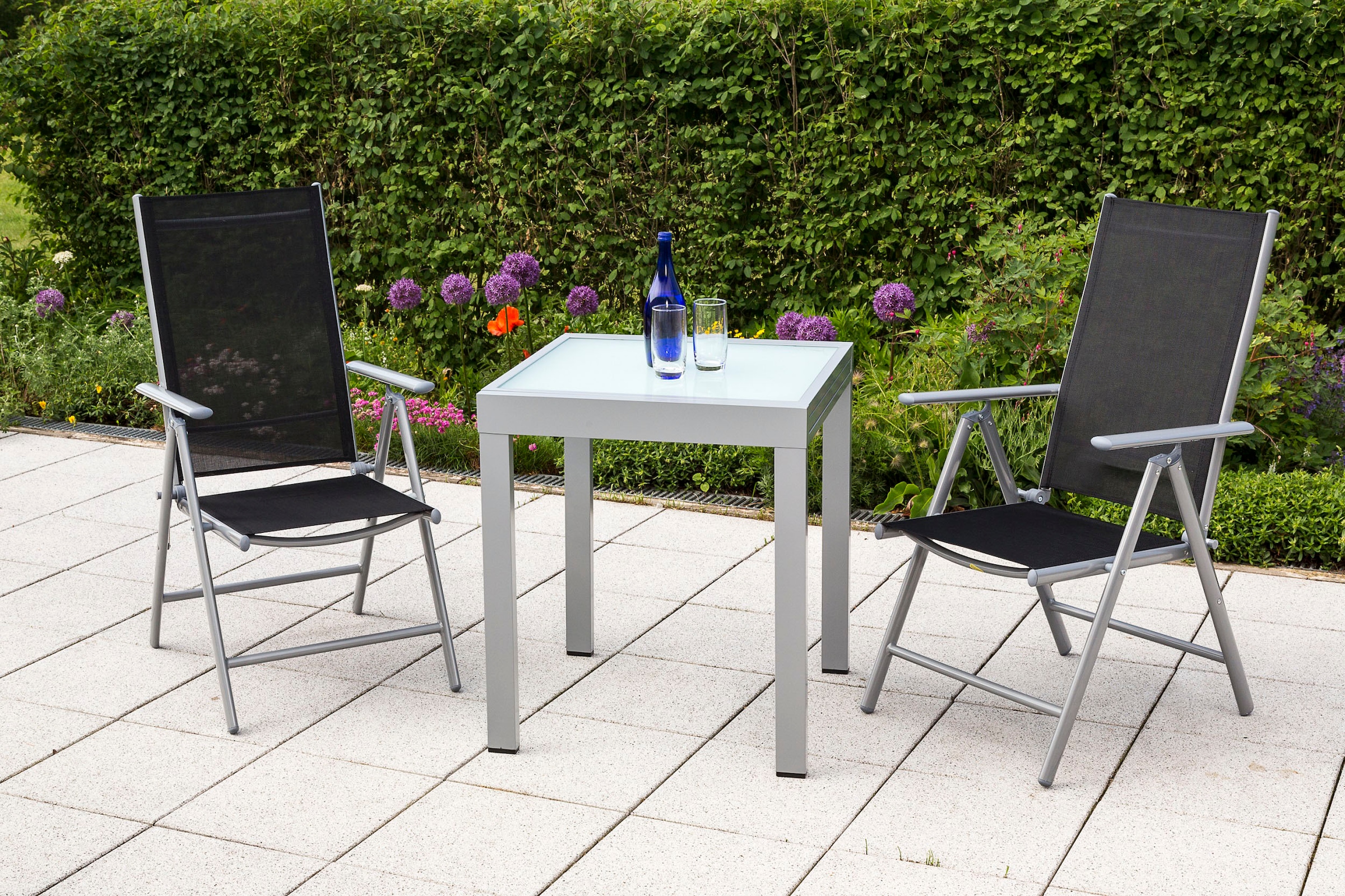 MERXX Balkonset »Amalfi«, mit ausziehbarem Tisch: 65/ 130 cm