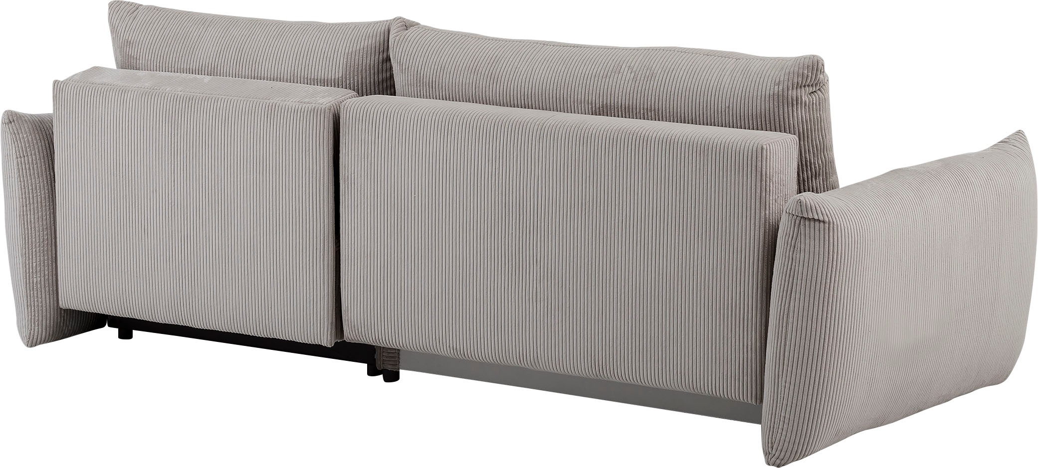 INOSIGN Ecksofa »MAVAS Schlafsofa mit Bettkasten, L-Form,«, ca.257/127cm (Liegefläche 212/145 cm), Cord, Chenille, Struktur