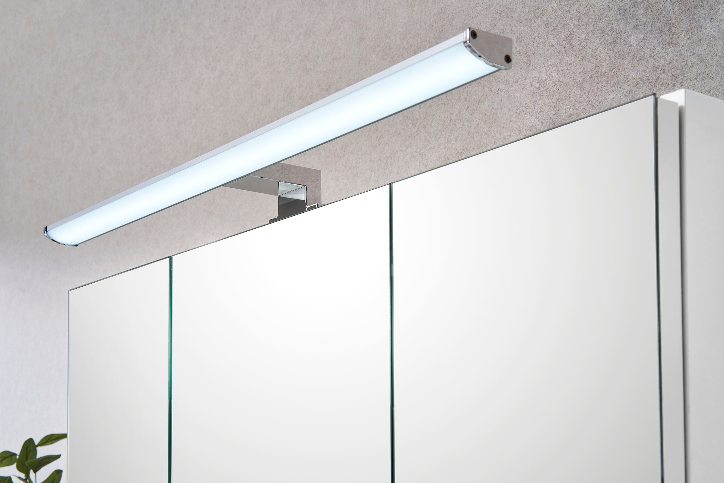 Saphir Badmöbel-Set »Quickset 360 3-teilig, Keramik-Aufsatzbecken mit LED-Spiegelschrank«, (5 St.), mit Midischrank, 5 Türen, 2 Schubladen, inkl. Türdämpfer