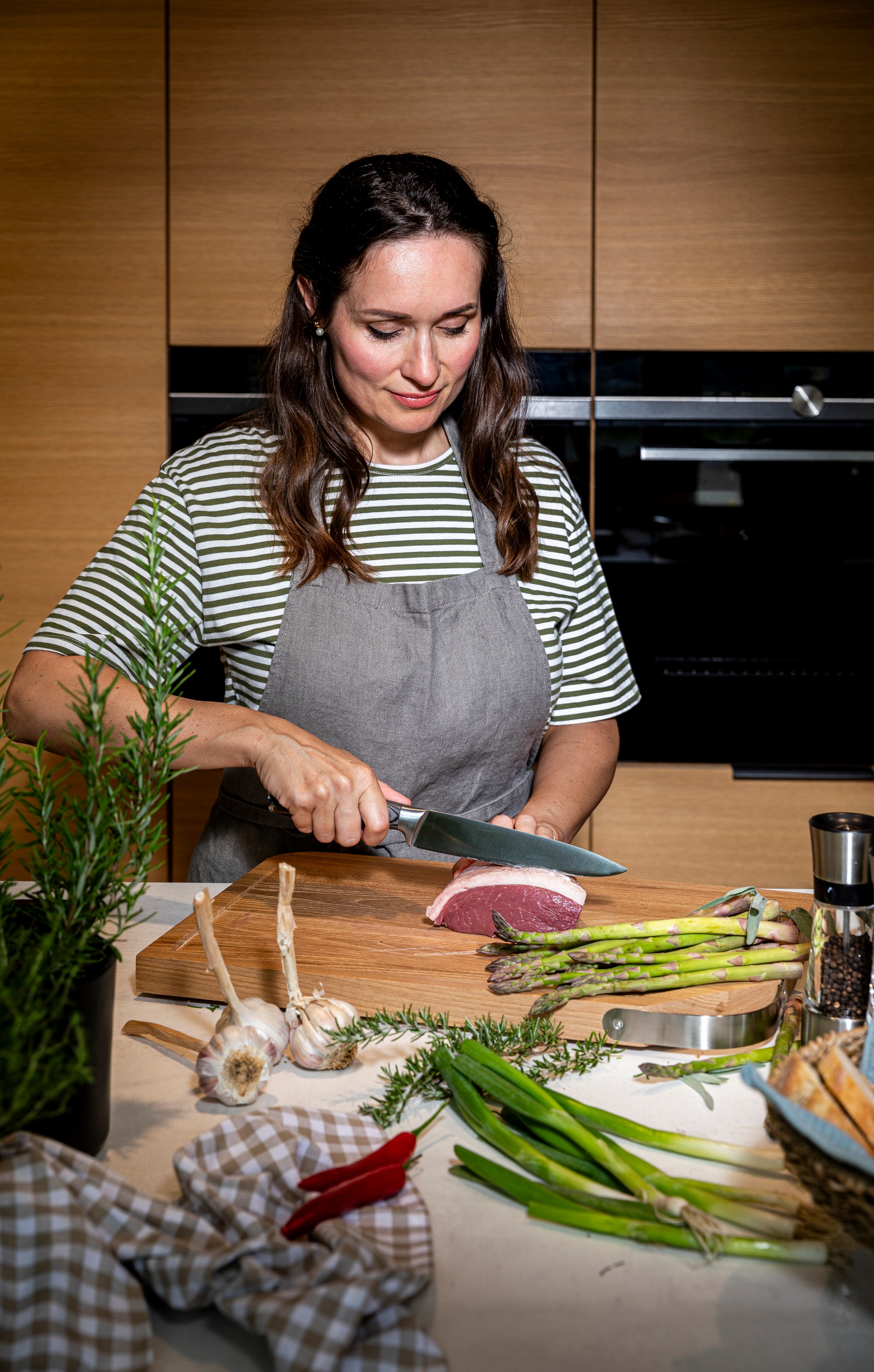 RÖSLE Fleischmesser »WOLFGREY, 18 cm, Griff Pakka«