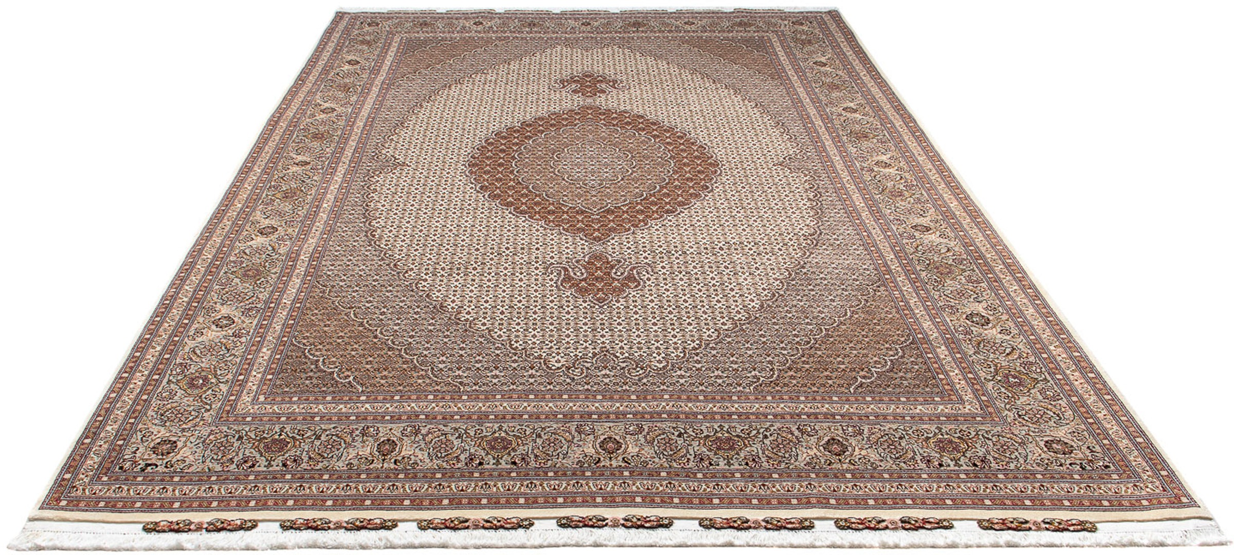 morgenland Orientteppich »Perser - Täbriz - Royal - 316 x 198 cm - beige«, günstig online kaufen