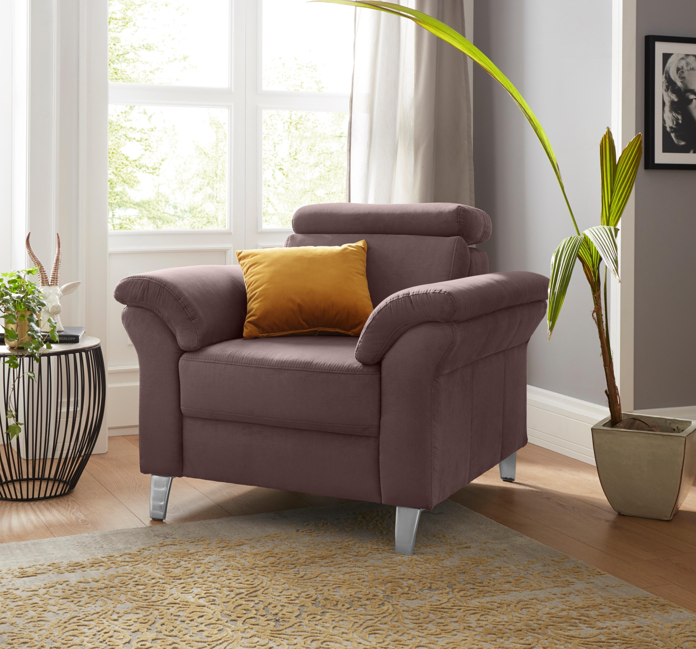 sit&more Sessel »Arngast«, inklusive Federkern und Kopfteilverstellung