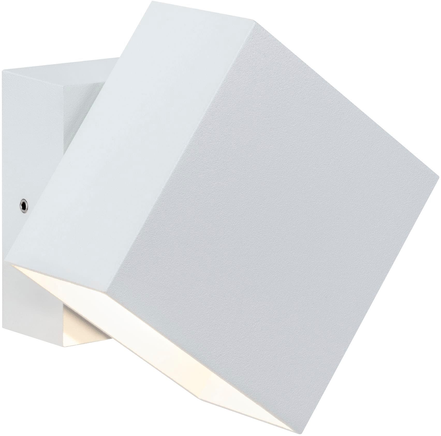 Paulmann LED Außen-Wandleuchte »Outdoor 230V Cybo LED 2x3,5W 230V IP65 eckig 100x100mm Grau Aluminium«, 2 flammig, IP65 2x3,5W