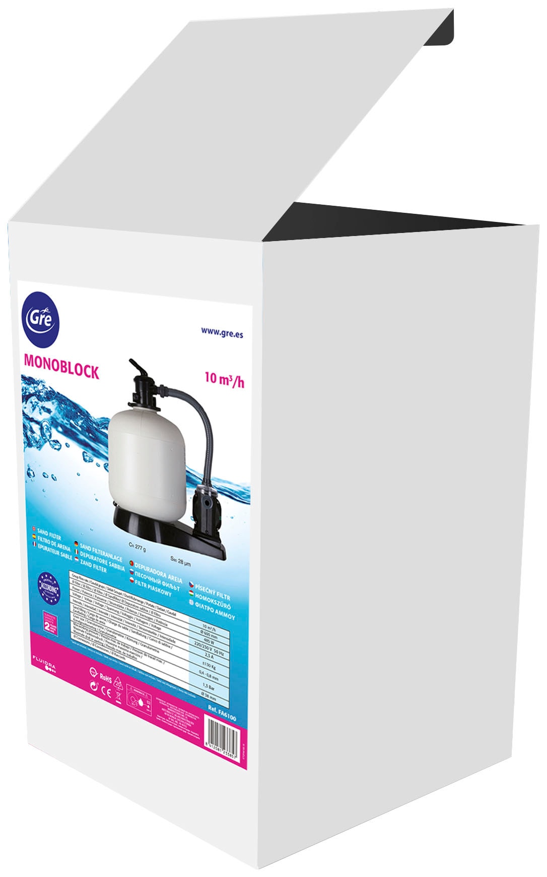 Gre Sandfilteranlage »FA6100«, Monoblock, 10.000 l/h