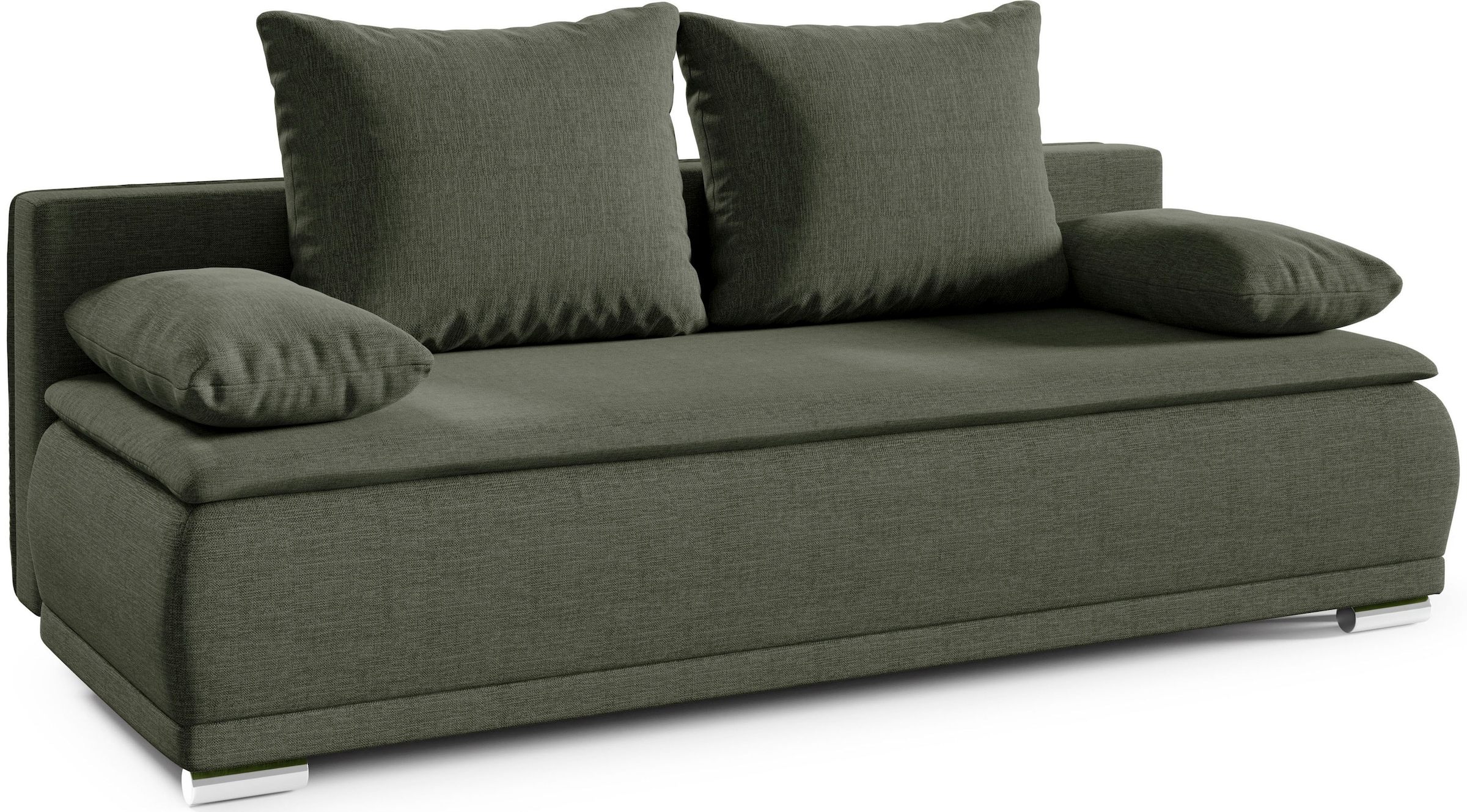 WERK2 Schlafsofa »Biggi, komfortabel und elegant, Breite 206cm,«, 2-Sitzer Sofa & Schlafcouch mit Bettkasten