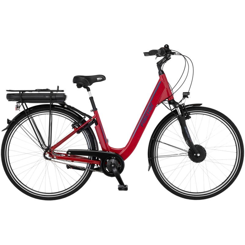 FISCHER FAHRRAD »CITA 1.0 317« 3 Gang Nabenschaltung Frontmotor Pedelec, Elektrofahrrad für Damen u. Herren rot glänzend+mattschwarz