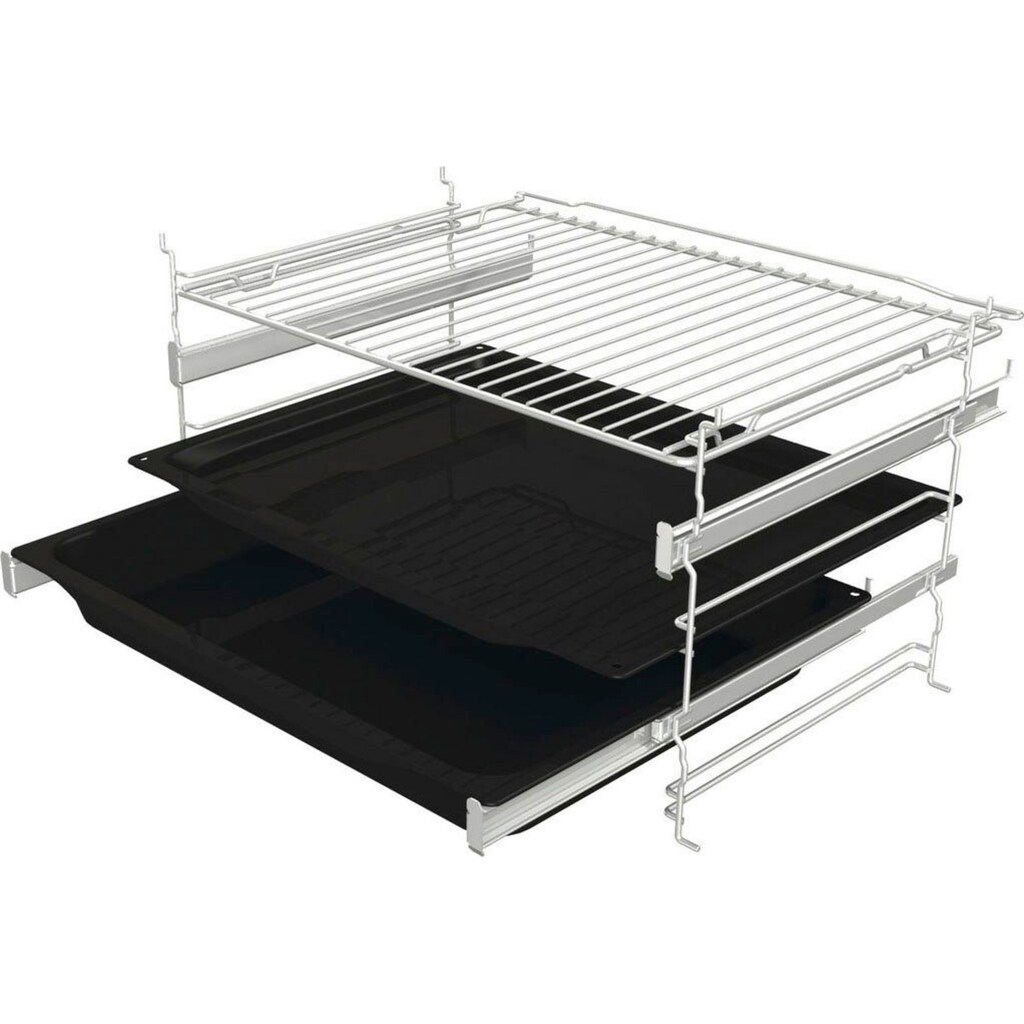 GORENJE Einbaubackofen »BOS6737E09BGOT«, BOS6737E09BGOT, mit 2-fach-Teleskopauszug, Aqua-Reinigungsfunktion, ExtraSteam