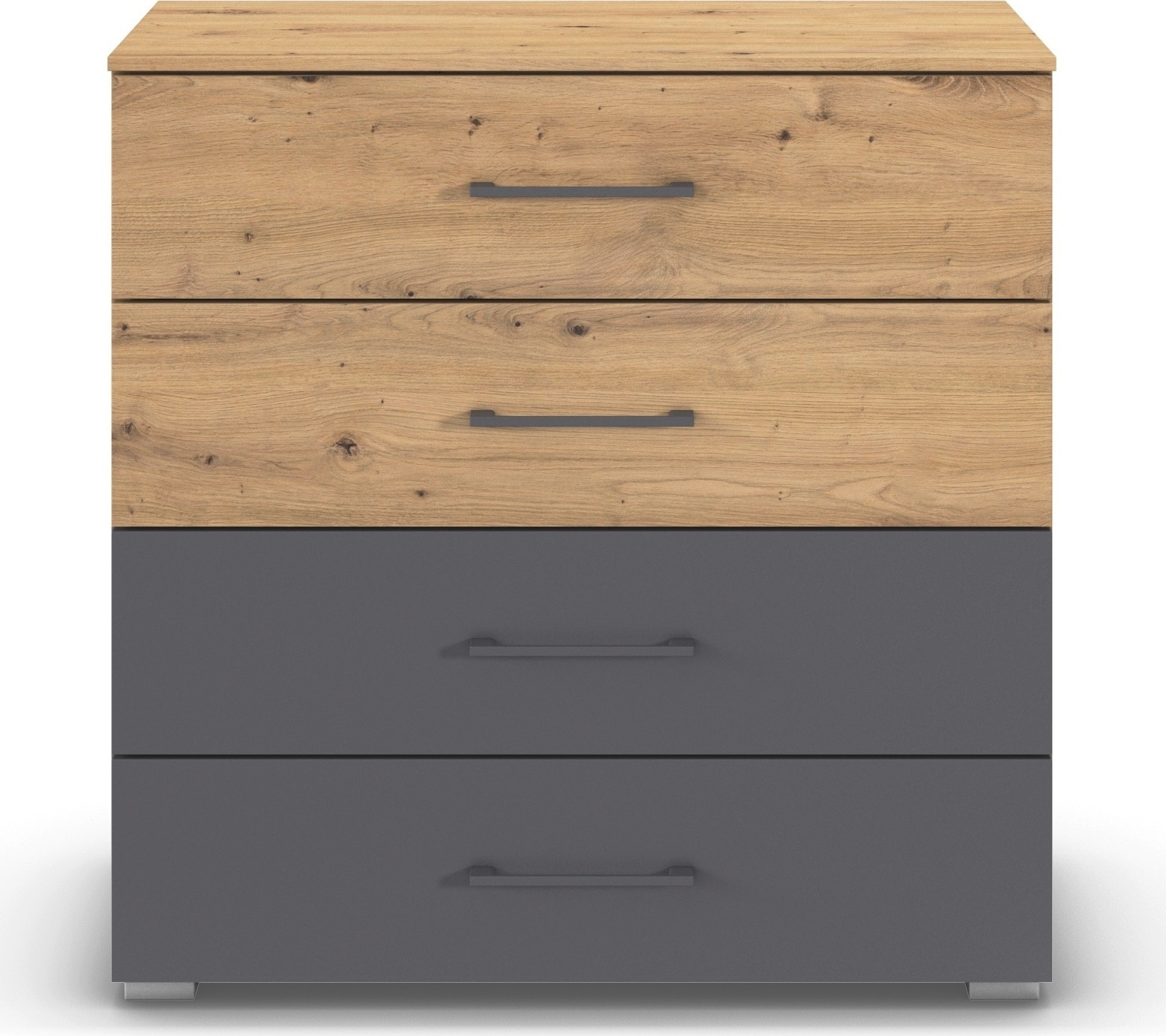 rauch Schubkastenkommode »Bilbao-Extra« Breite 80 cm, Höhe 81 cm,  mit 4 geräumigen Schubladen, zwei SK mit Absetzung MADE IN GERMANY