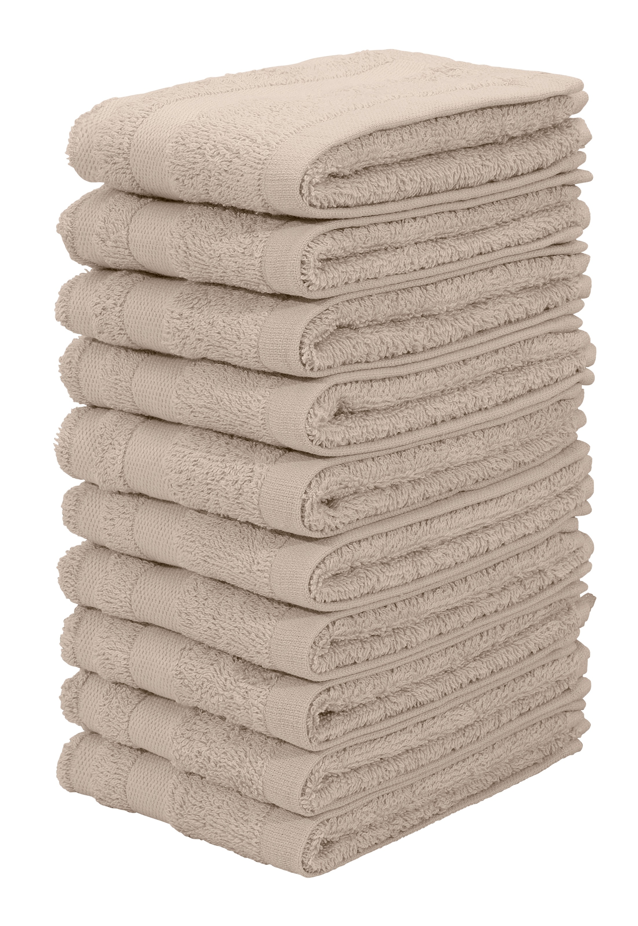 my home Waschlappen »Vanessa, 10x 30x30cm«, (Set, 10 tlg.), Handtücher mit günstig online kaufen