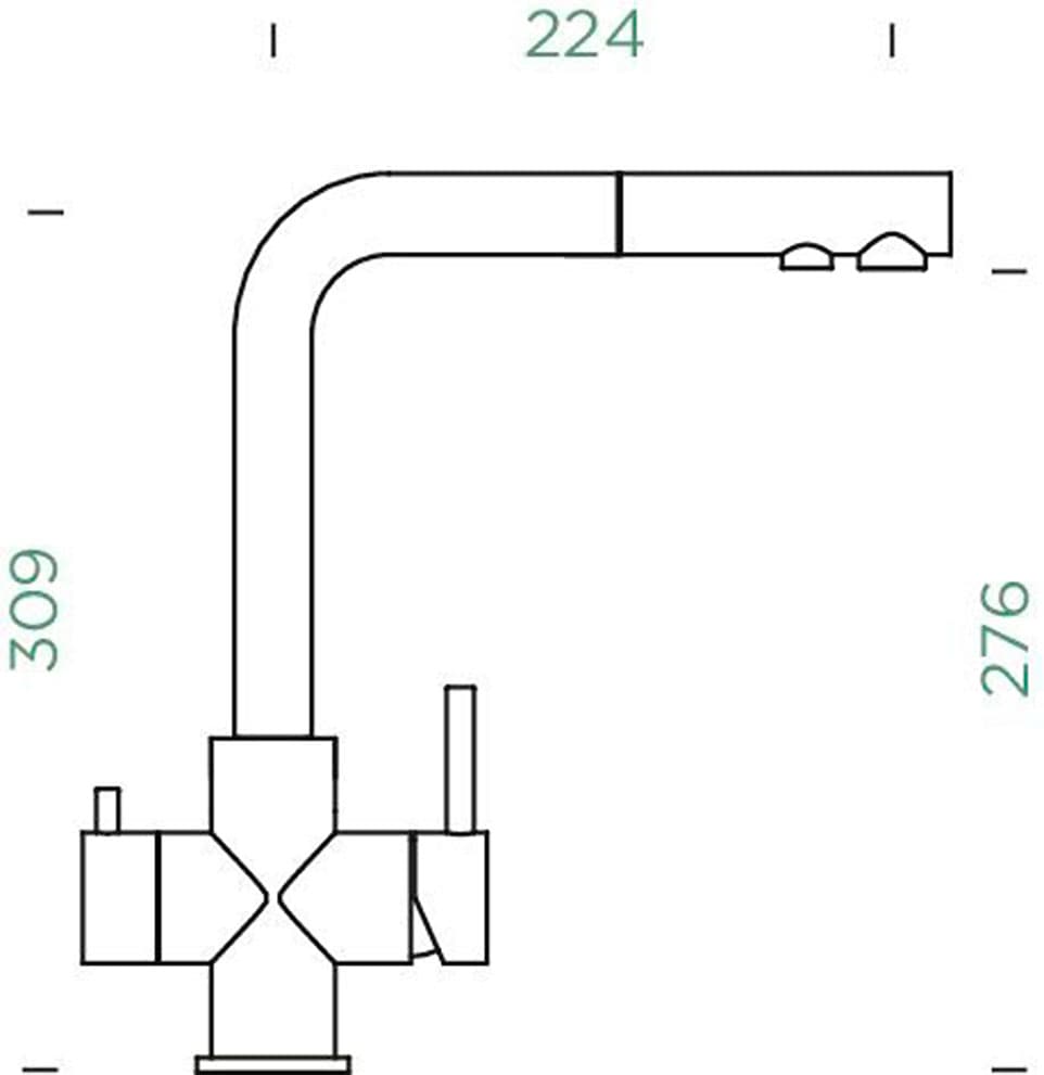 Schock Küchenarmatur »Vitus« Hochdruck, ausziehbarer Auslauf, Filterwasser, Schwenkbereich 180°