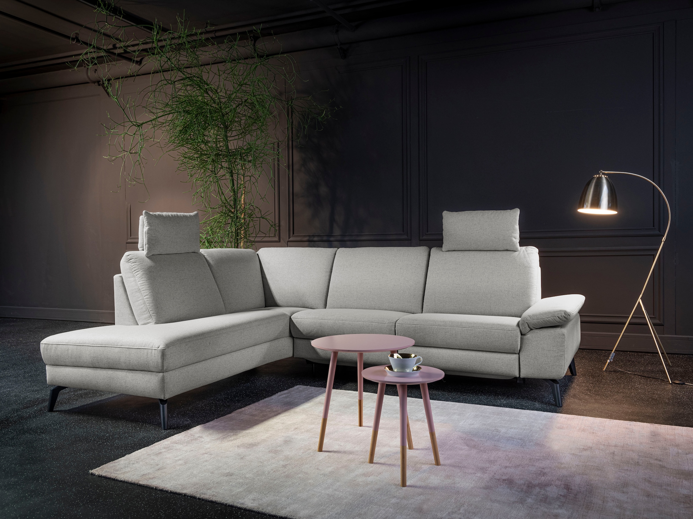 alina Ecksofa, inkl. Kopfstützen, wahlweise mit Relaxfunktion, Breite: 267 cm