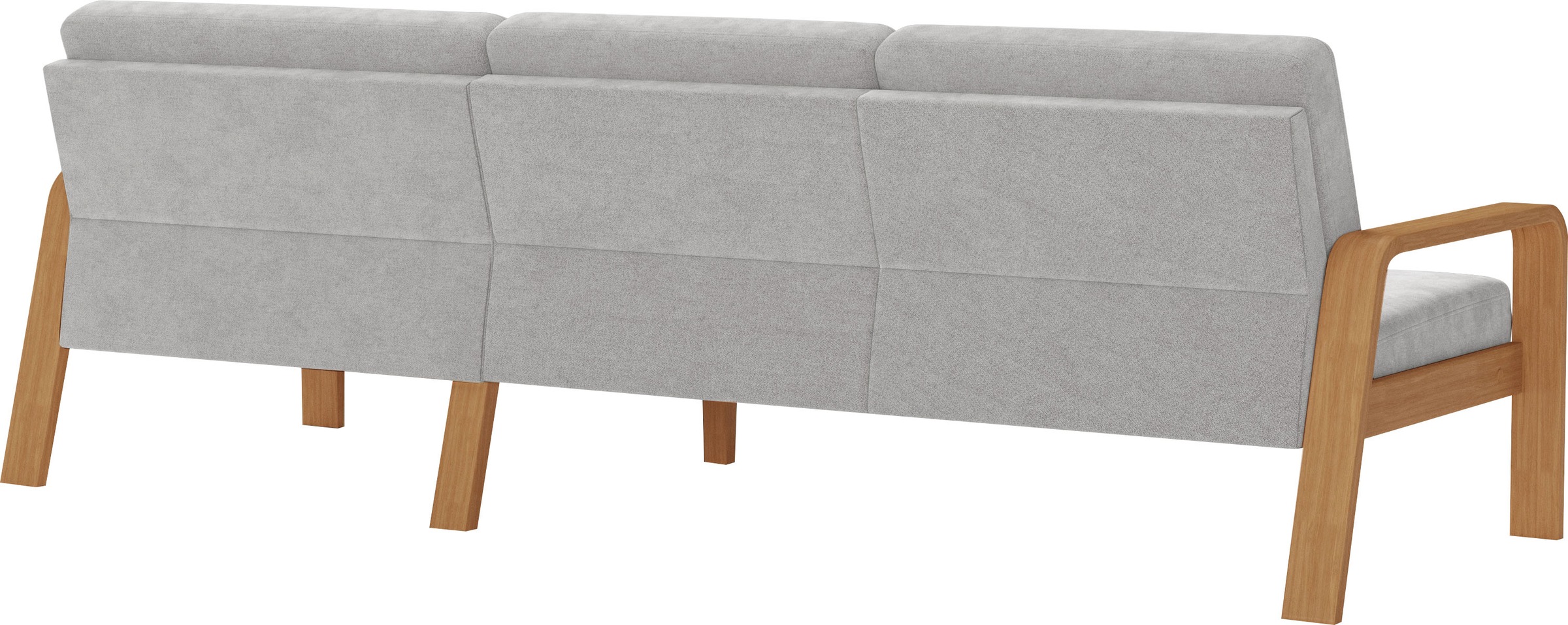 sit&more Ecksofa »Kolding L-Form«, Armlehnen aus eichefarbigem Buchenholz, verschiedene Bezüge und Farben