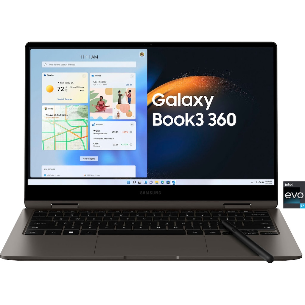 Samsung Notebook »Galaxy Book3 360«, 33,78 cm, / 13,3 Zoll, Intel, Core i7, Iris Xe Graphics, 1000 GB SSD