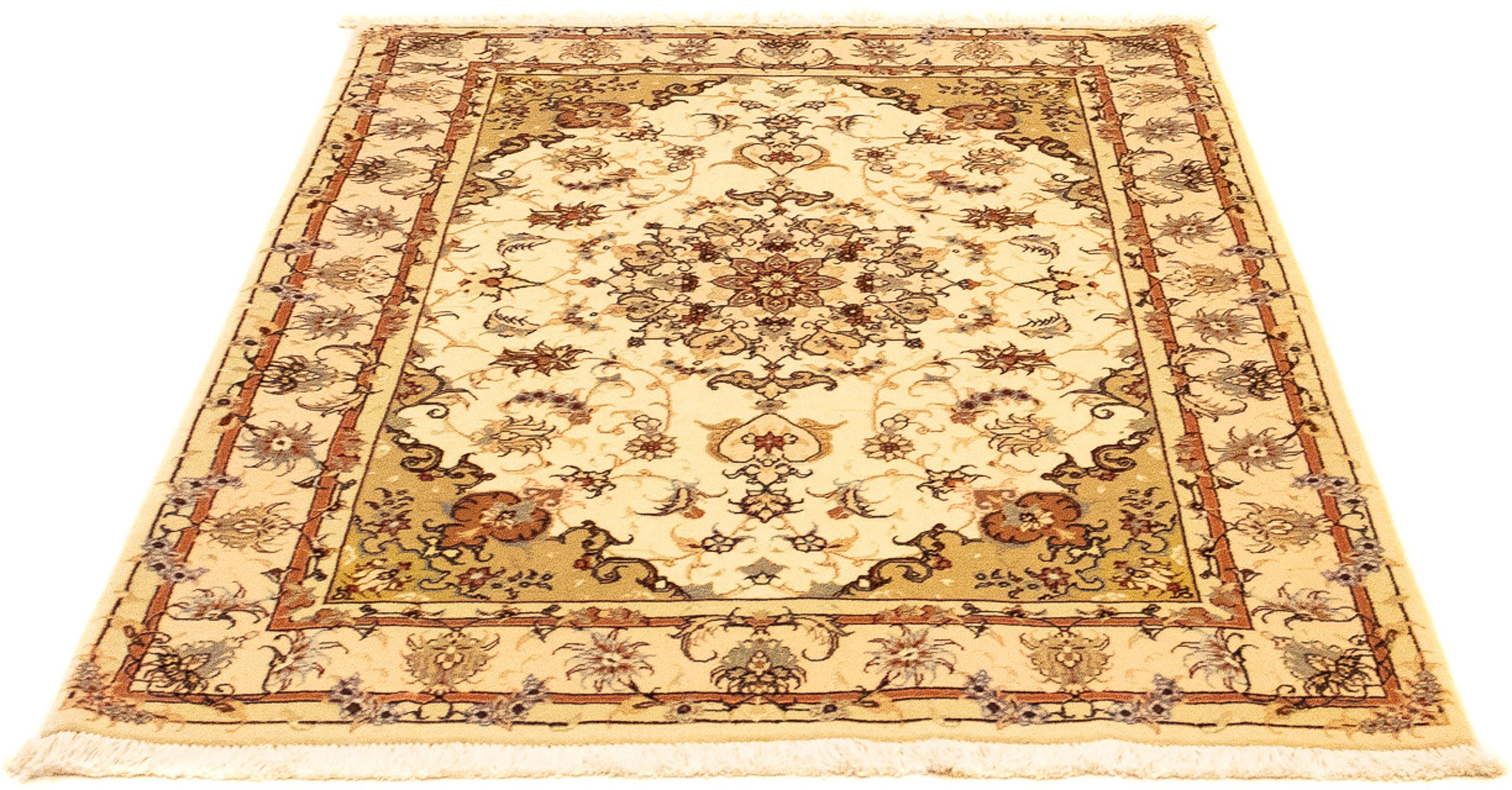 morgenland Orientteppich »Perser - Täbriz - Royal - 141 x 103 cm - beige«, günstig online kaufen