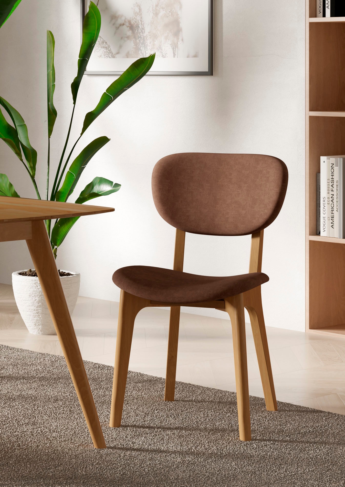 INOSIGN Stuhl »COZY Made in Italy«, (Set), 2 St., Microfaser, Gestell in Bu günstig online kaufen