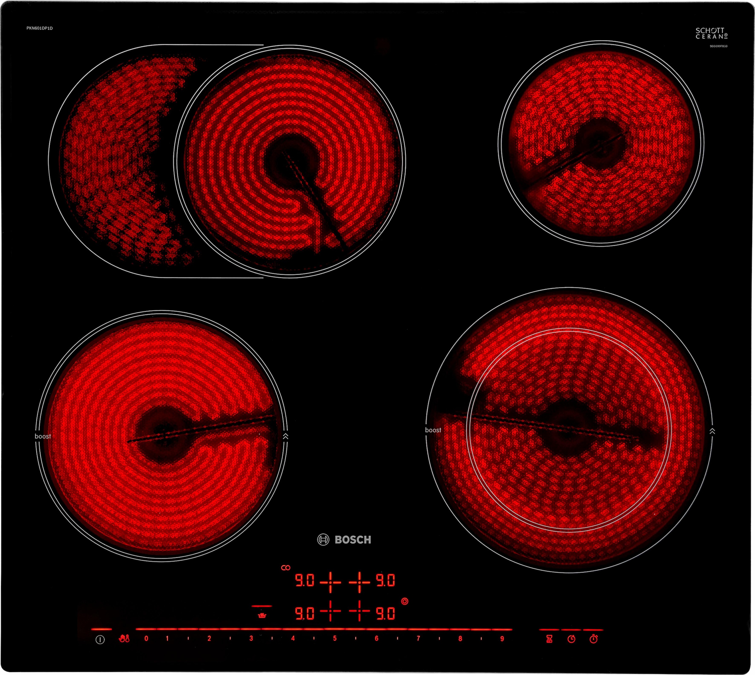 BOSCH Elektro-Kochfeld von Powerboost- mit SCHOTT kaufen online CERAN®, PKN601DP1D, Funktion