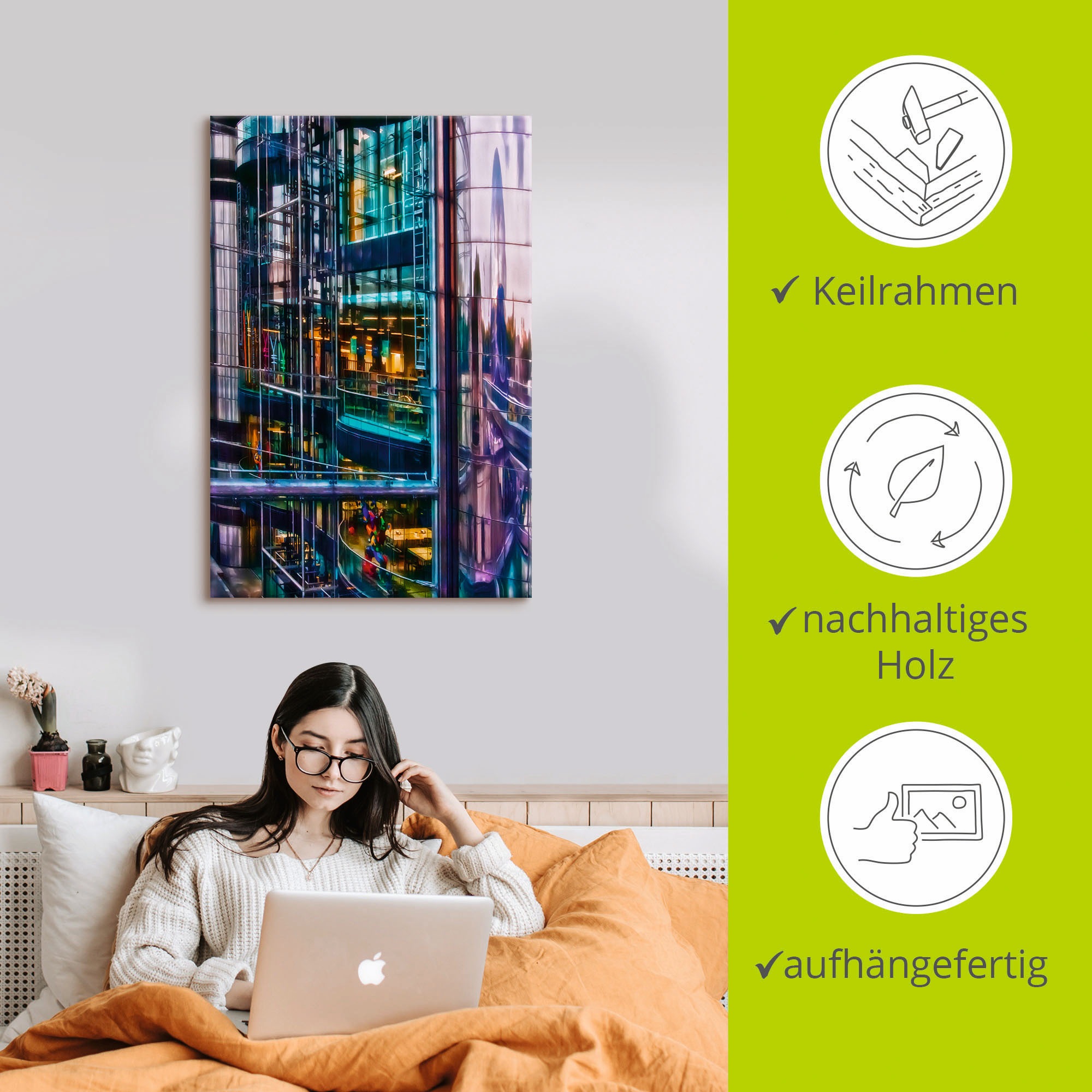 Artland Wandbild »Kunst und Wissenschaft«, Elemente der Architektur, (1 St.), als Alubild, Leinwandbild, Wandaufkleber oder Poster in versch. Größen