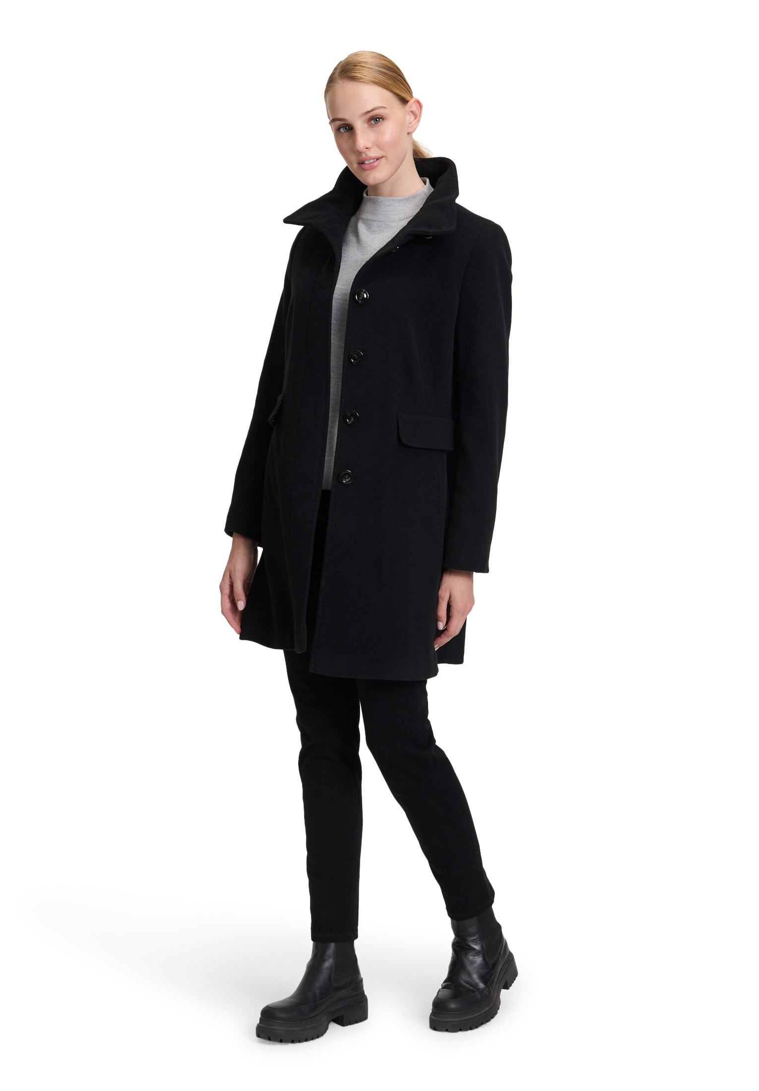 Gil Bret Wolljacke ohne Kapuze mit Stehkragen