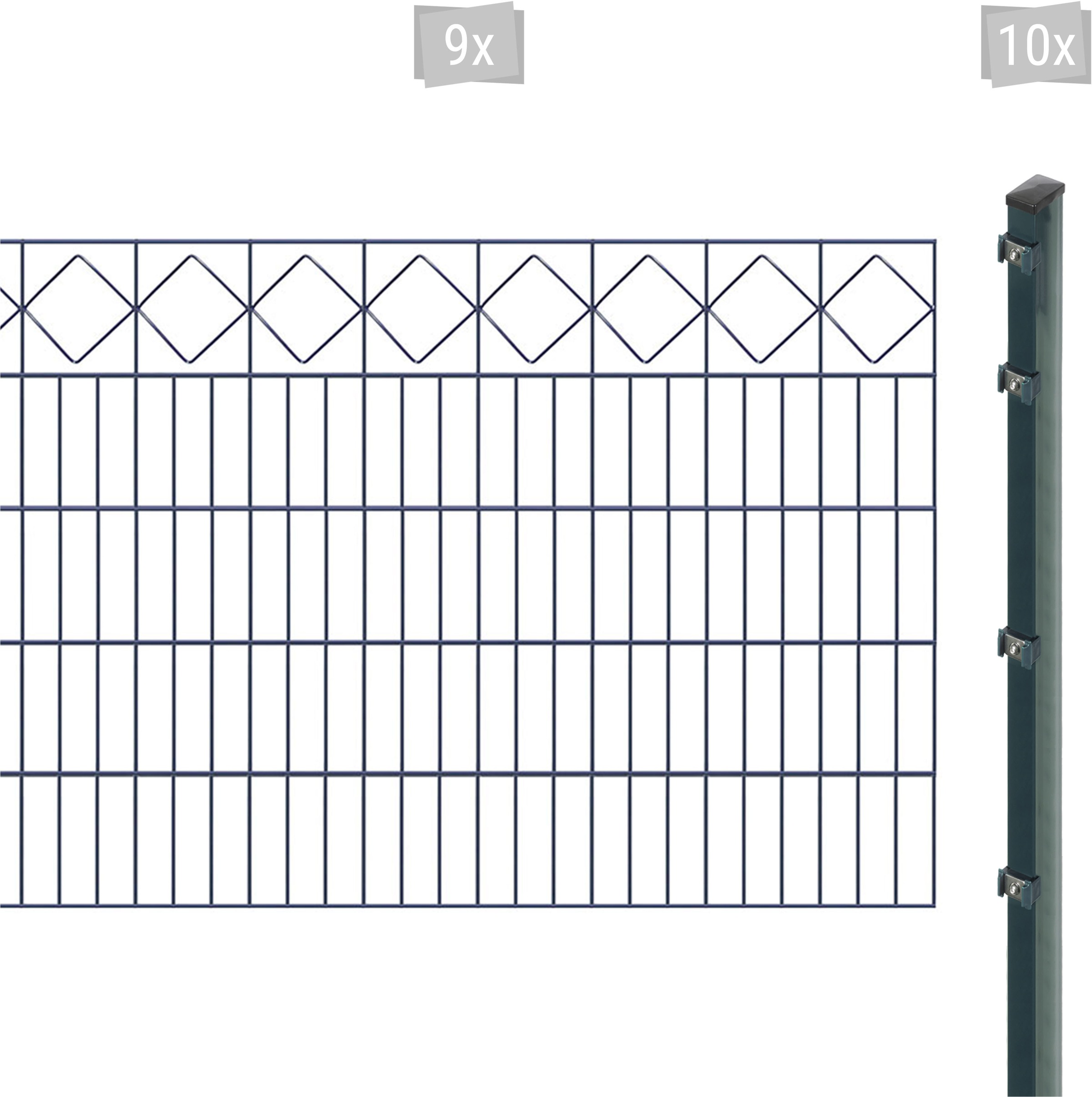 Arvotec Doppelstabmattenzaun »EXCLUSIVE 100 zum Einbetonieren "Karo" mit Zi günstig online kaufen