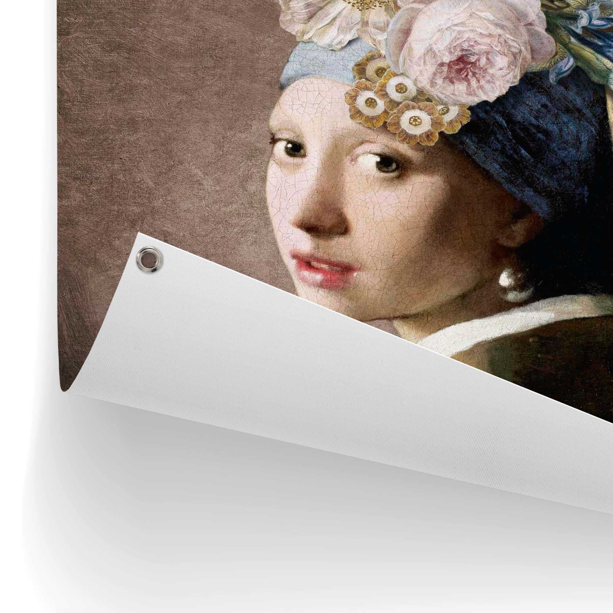 Reinders! Poster »Vermeer Blumenmädchen mit dem Perlenorhrring«, Outdoor für Garten oder Balkon