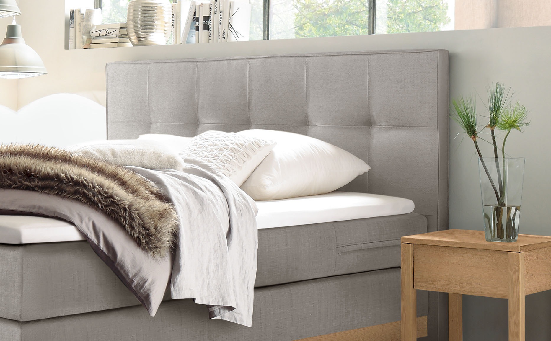 HASENA Boxspringbett »Bella«, inkl. Topper, Massivholzrahmen aus Eiche