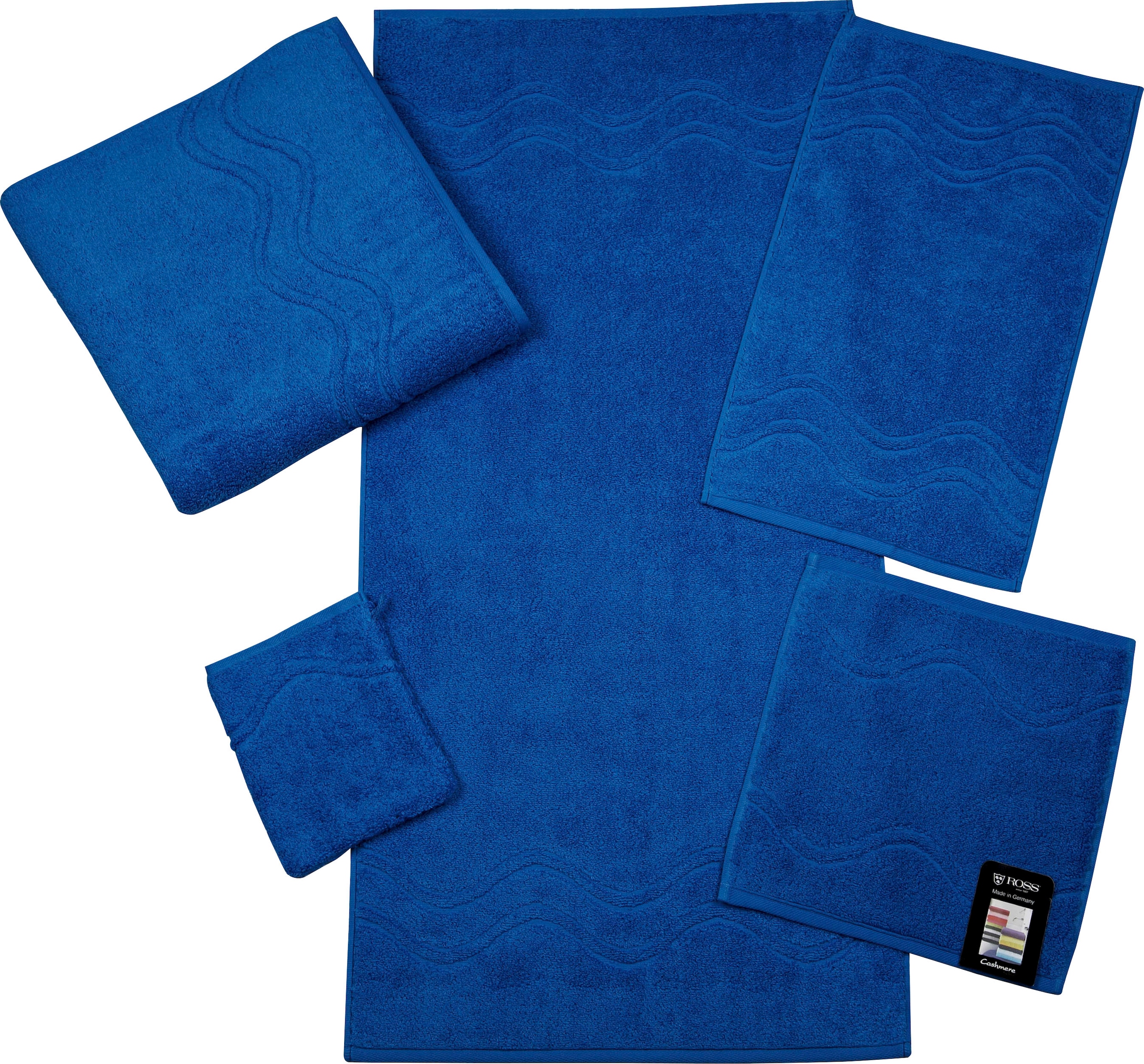 ROSS Gästehandtuch »Cashmere feeling«, (6 St.), mit Wellen-Bordüre günstig online kaufen