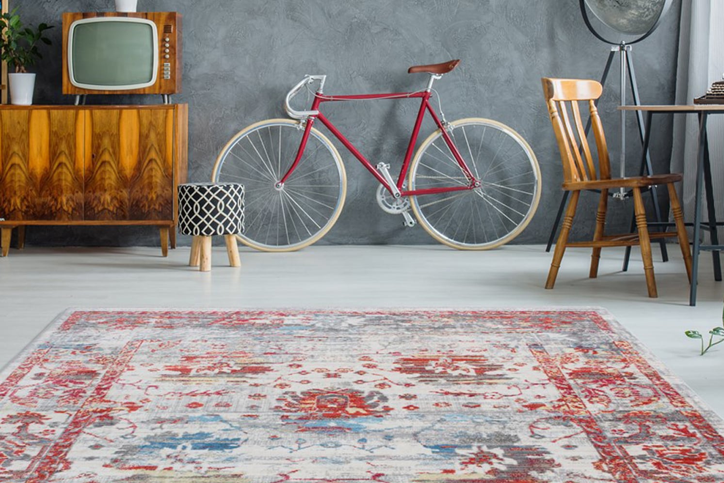 Arte Espina Teppich »Antigua 100«, rechteckig, 9 mm Höhe, Fransenteppich im Vintage-Design, brillantes Farbenspiel