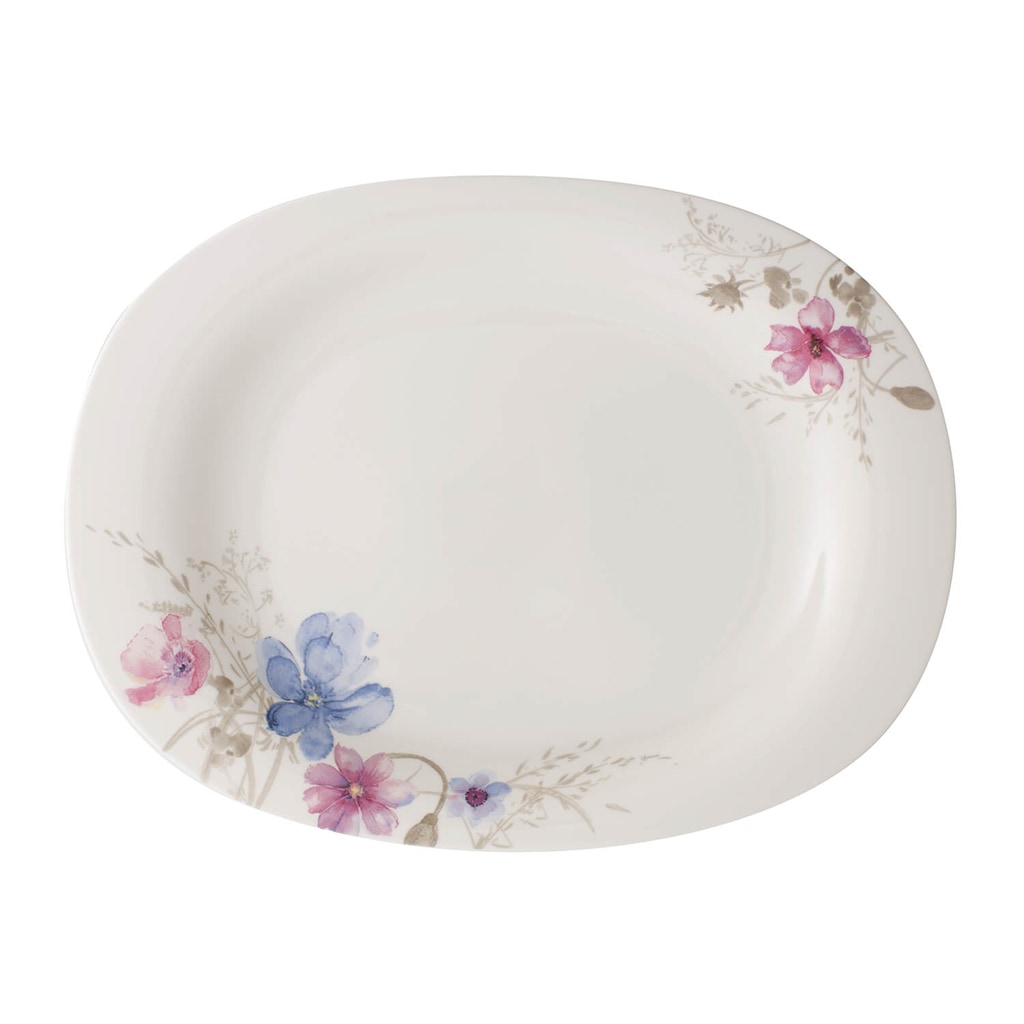 Villeroy & Boch Servierplatte »Servierplatte Mariefleur Gris Basic 34 x 26 günstig online kaufen