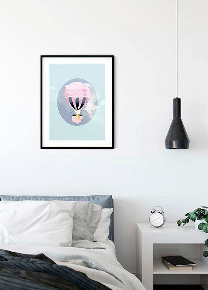 Komar Bild »Happy Balloon Green«, Figuren, (1 St.), Wandbild zur Dekoration - ohne Rahmen