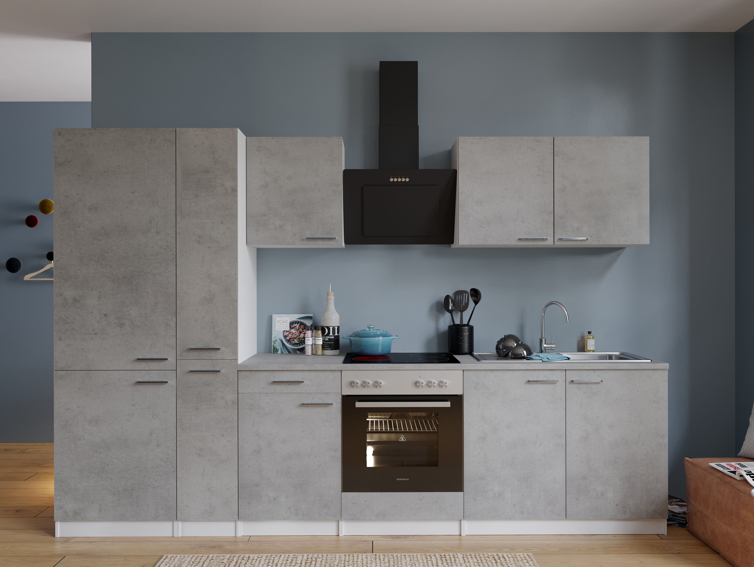 RESPEKTA Küchenzeile »Malia« Breite 300 cm, 85 cm Arbeitshöhe, in exklusive günstig online kaufen