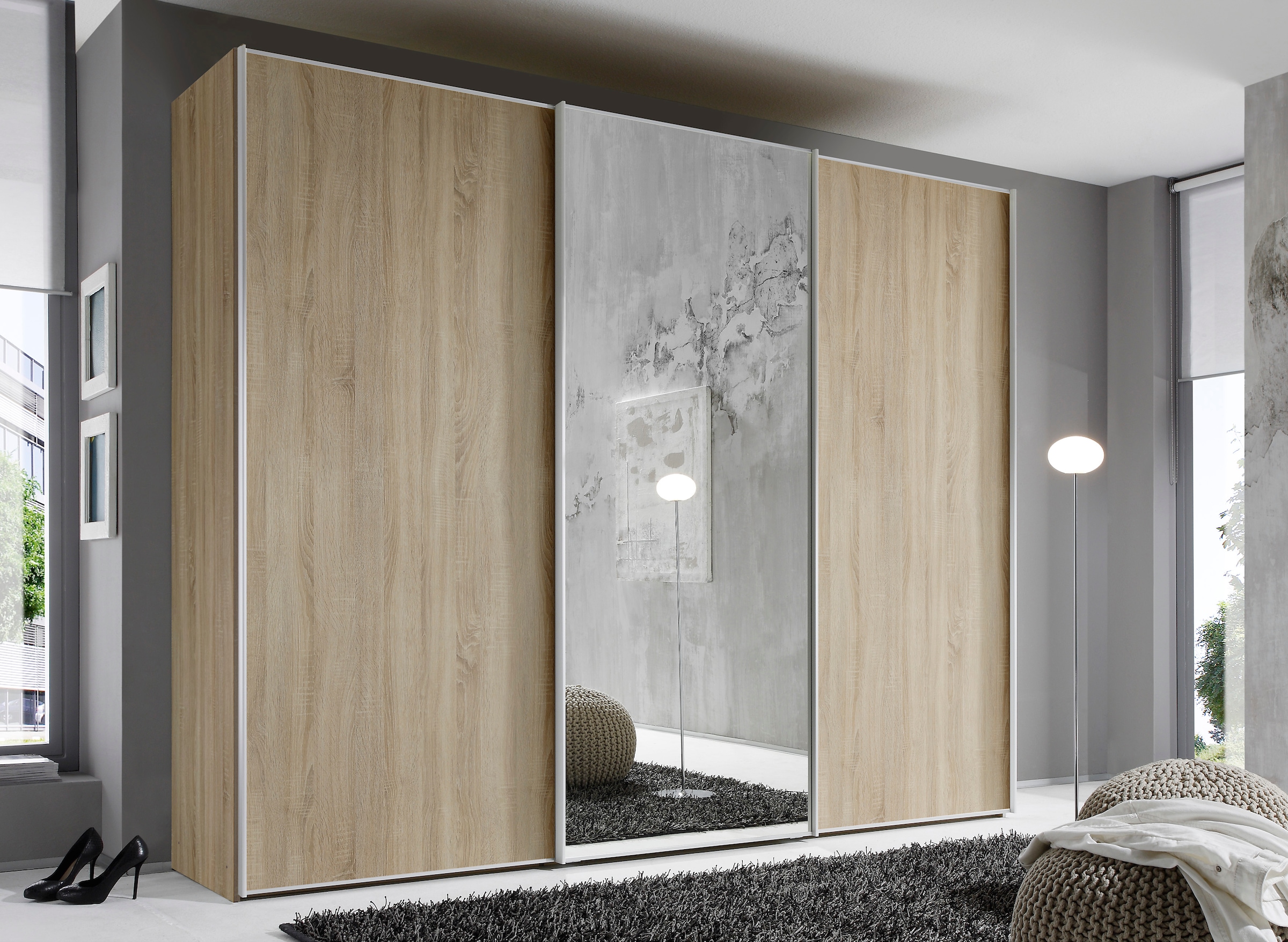 STAUD Schwebetürenschrank »Sinfonie Plus, edles Design in hochwertiger Qualität, Made in Germany« Mit Spiegeltür und vier verschiedenen Ausstattungsvarianten