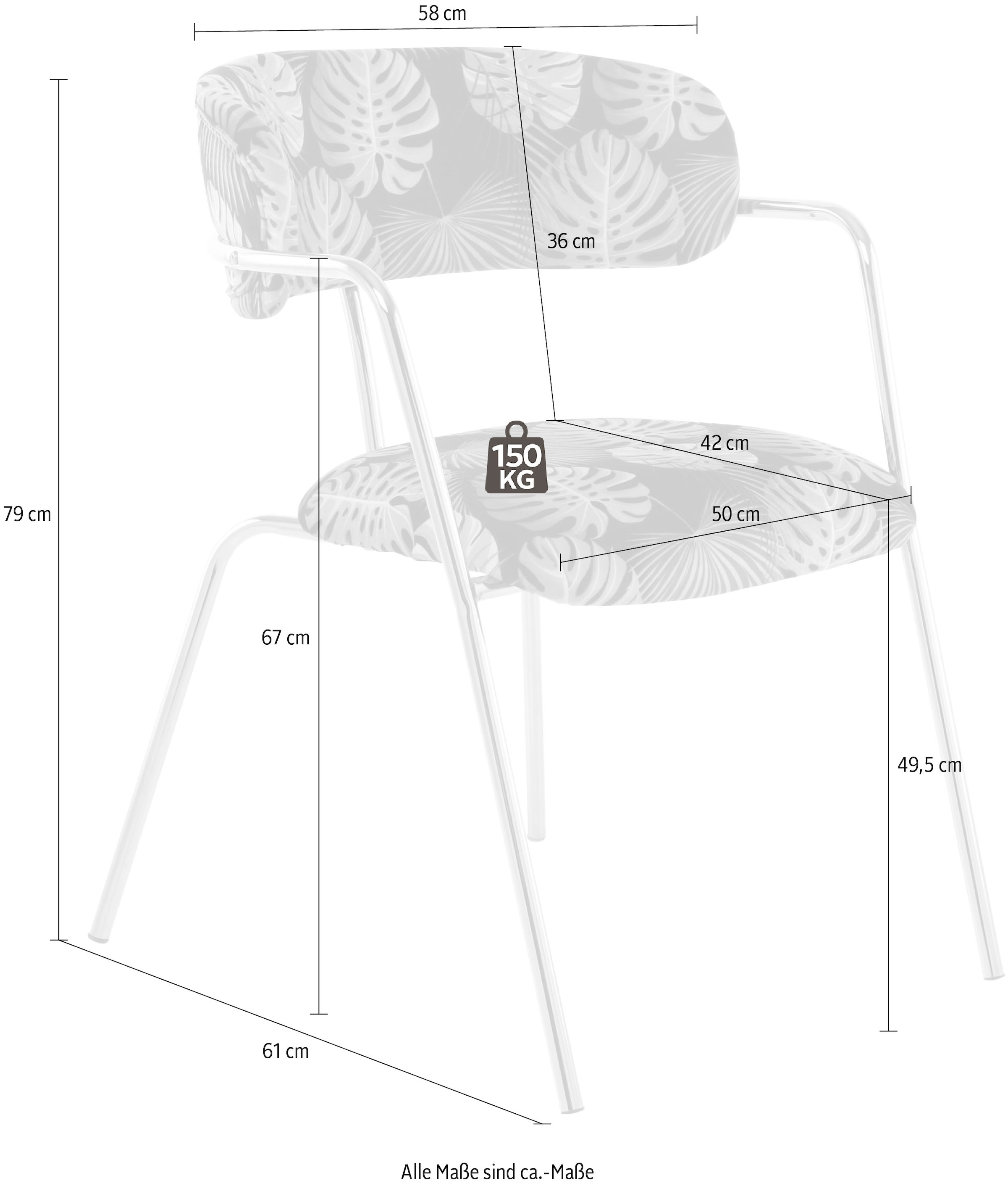 Kayoom Stuhl »Forest 625 2er-Set, samtweicher Bezug mit hohem Sitzkomfort«, (Set), 2 St., Samtoptik, elegant, gute Stabilität durch hochwertige Verarbeitung