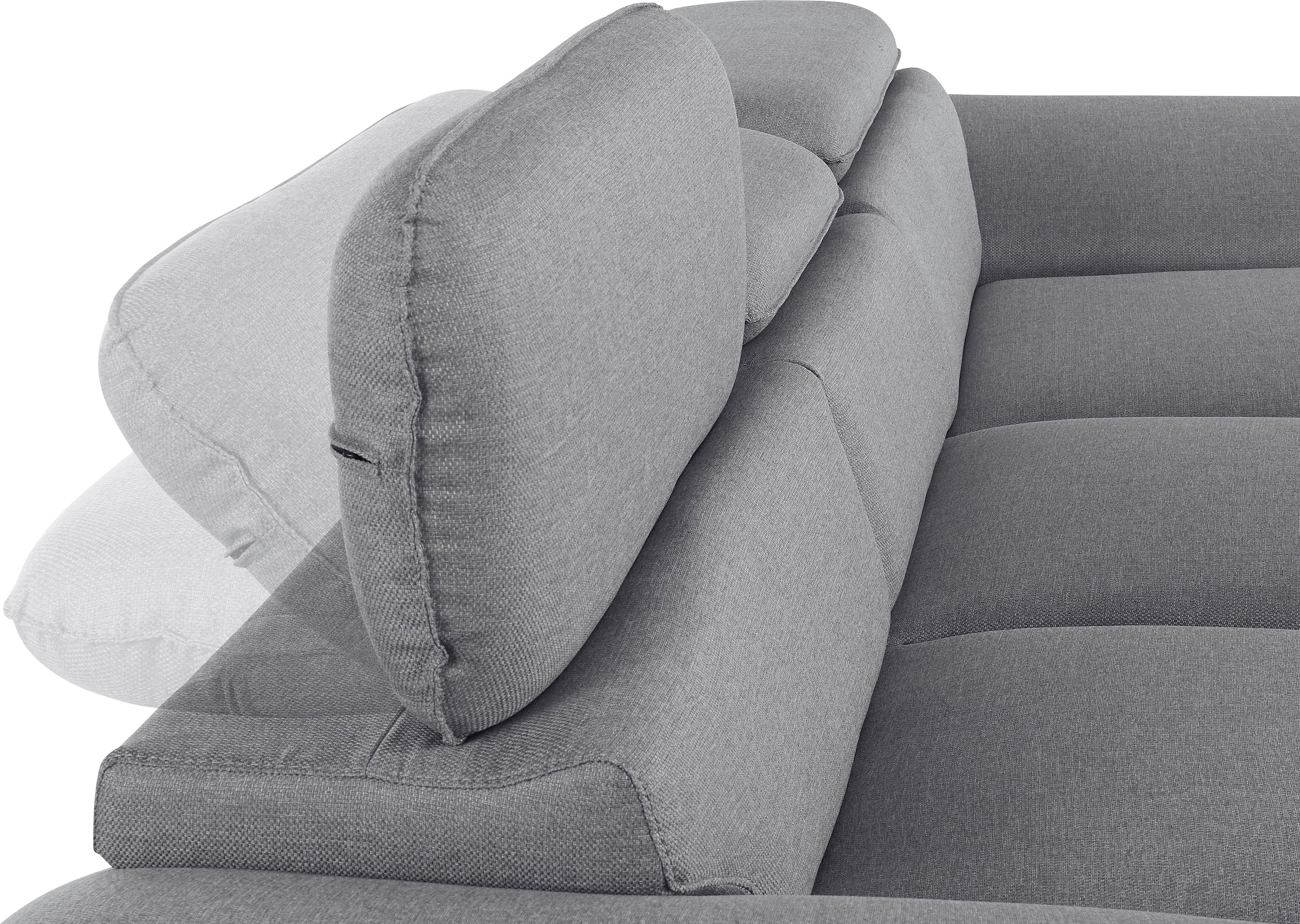 COTTA Polstergarnitur »Driver L-Form«, (Set, 2 tlg.), Set bestehend aus: Ecksofa mit Kopfteilverstellung & Hocker