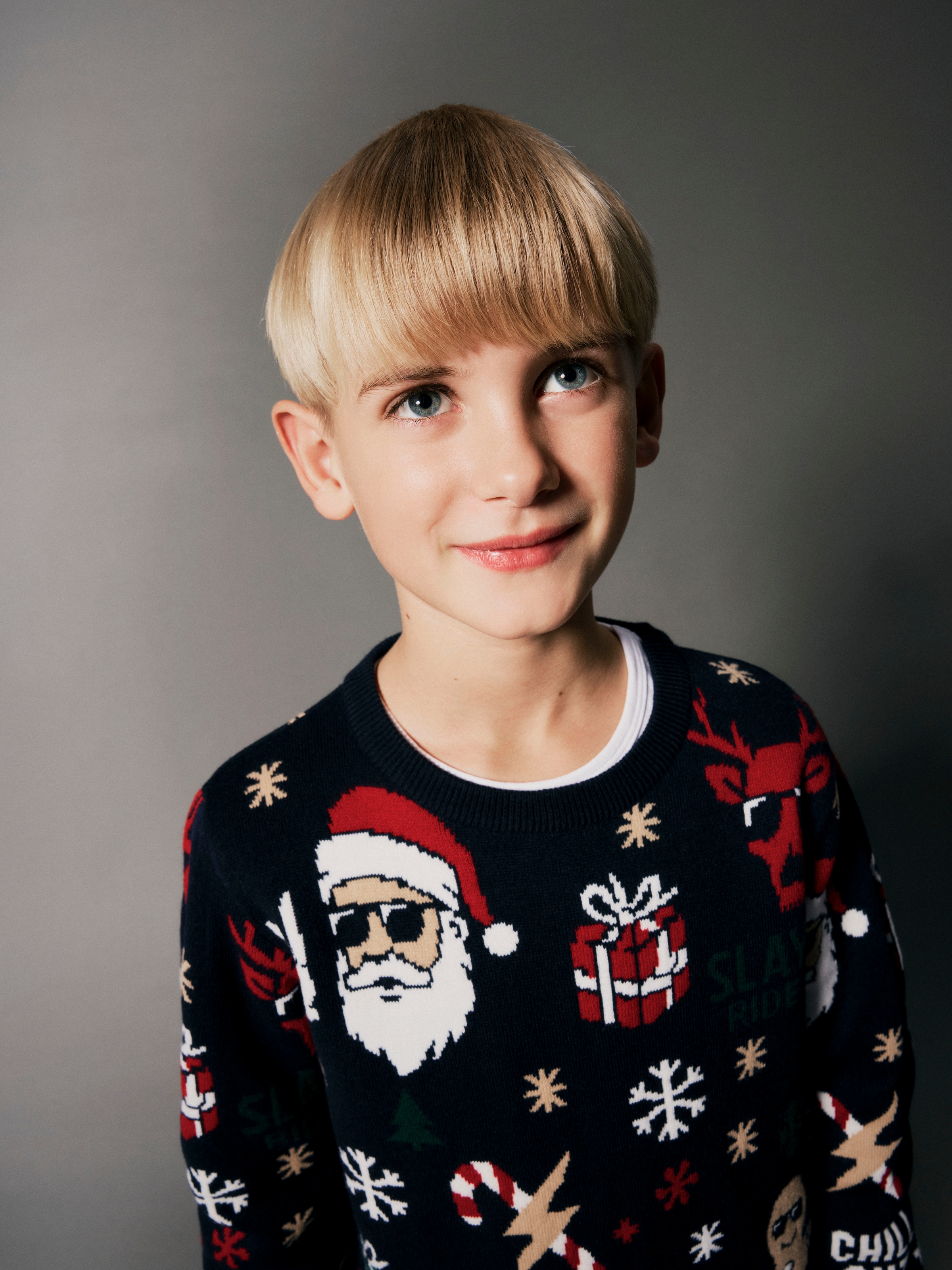 Name It Weihnachtspullover »NKMRICO LS LOOSE KNIT« Weihnachten, Kunstfaser, normal geschnitten