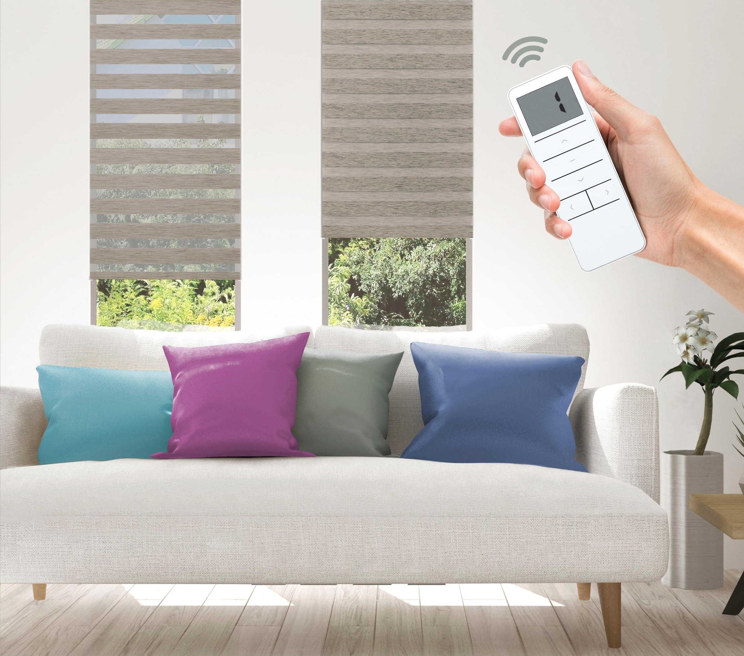 Good Life Elektrisches Rollo »Wood - SMART HOME«, Lichtschutz, ohne Bohren, günstig online kaufen